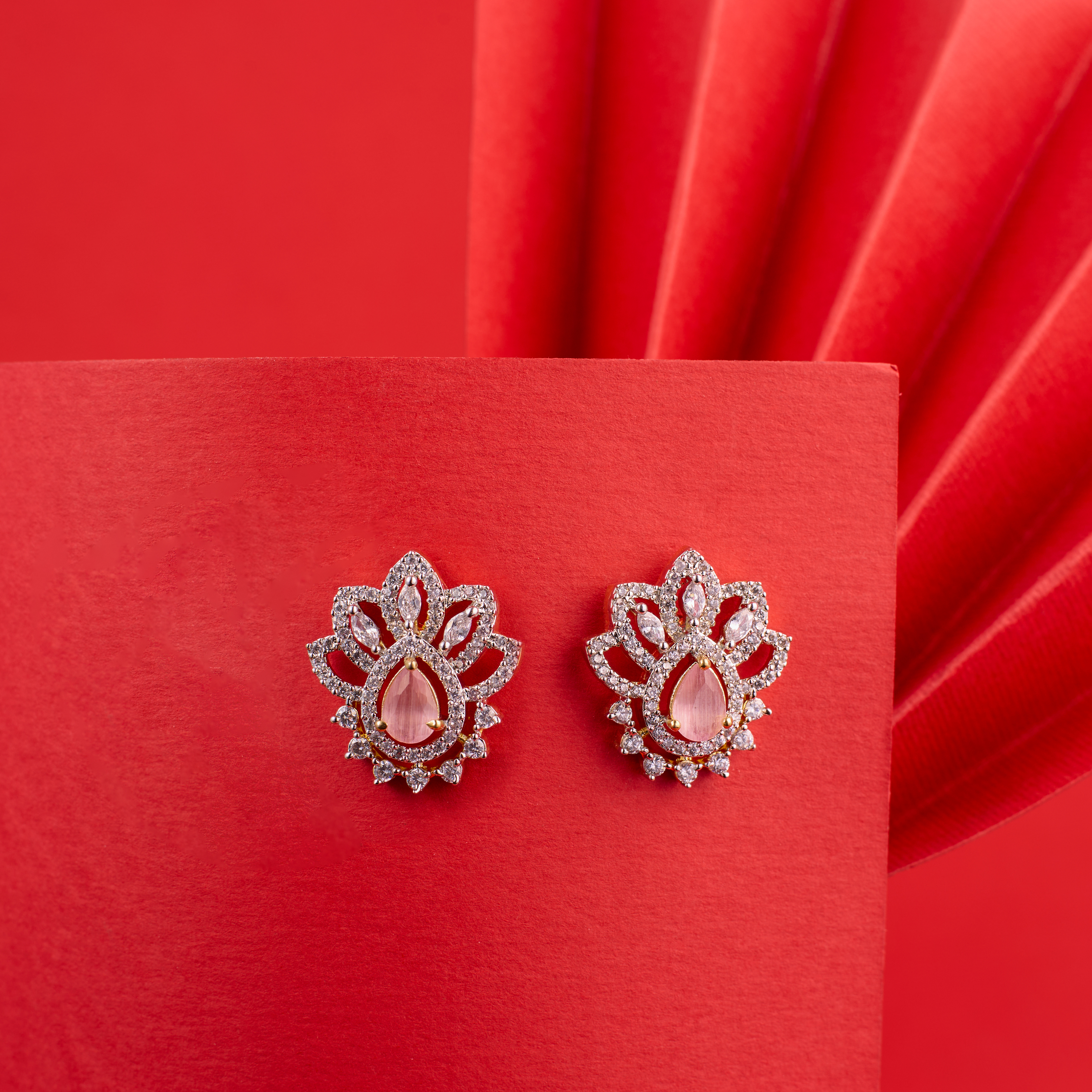 Pink Lotus Bloom Studs