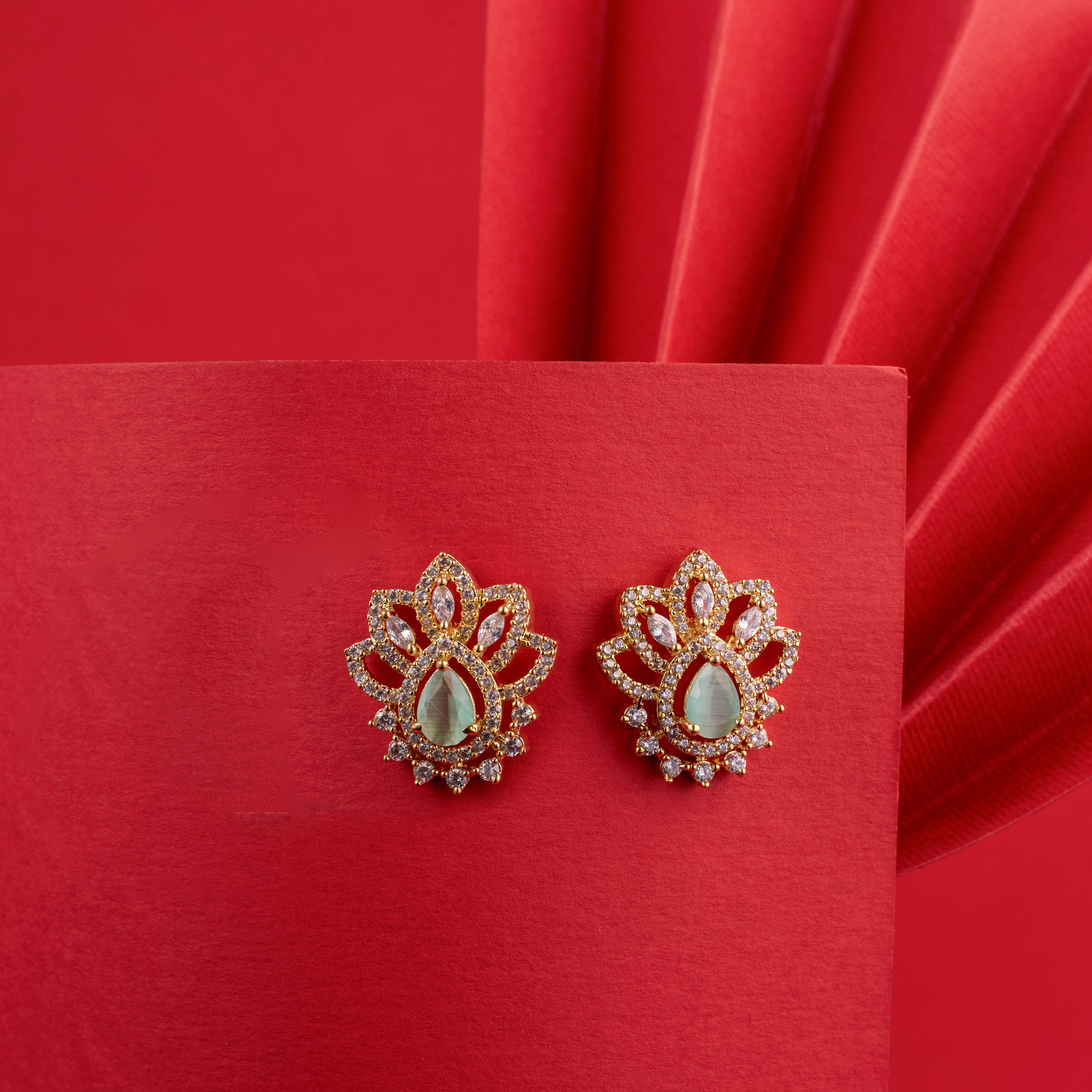Turquoise Lotus Bloom Studs