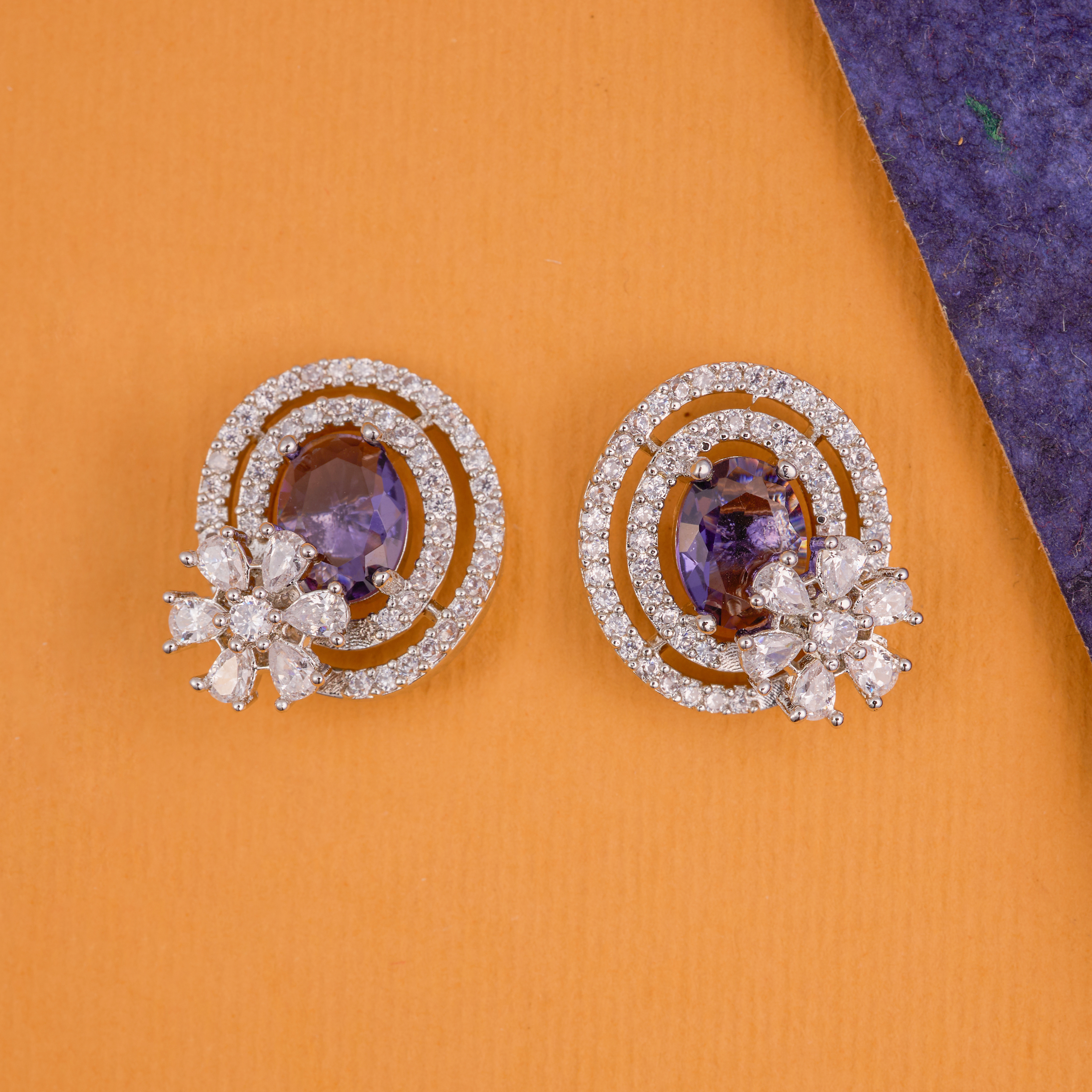 Purple Orbit Earrings