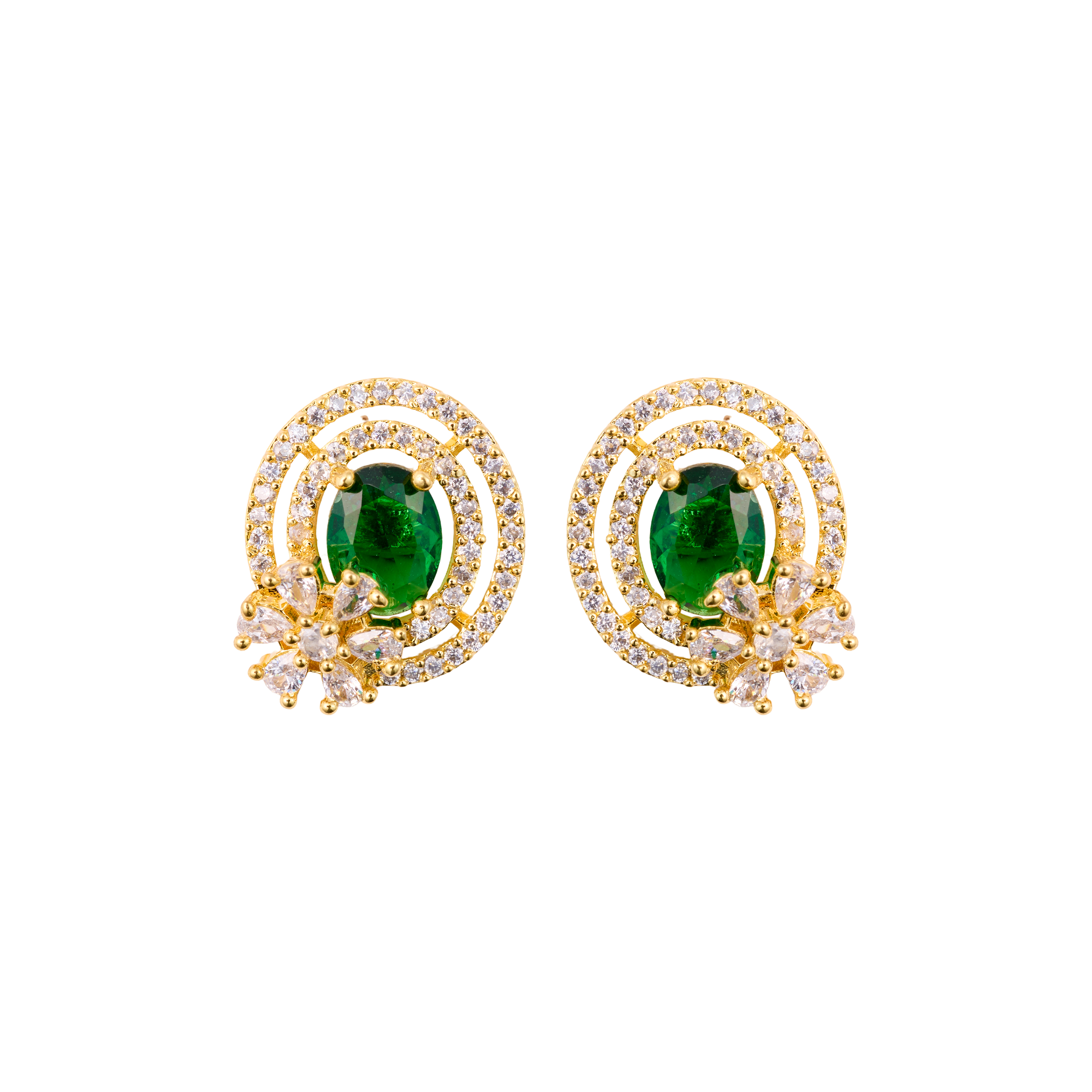 Emerald Orbit Earrings