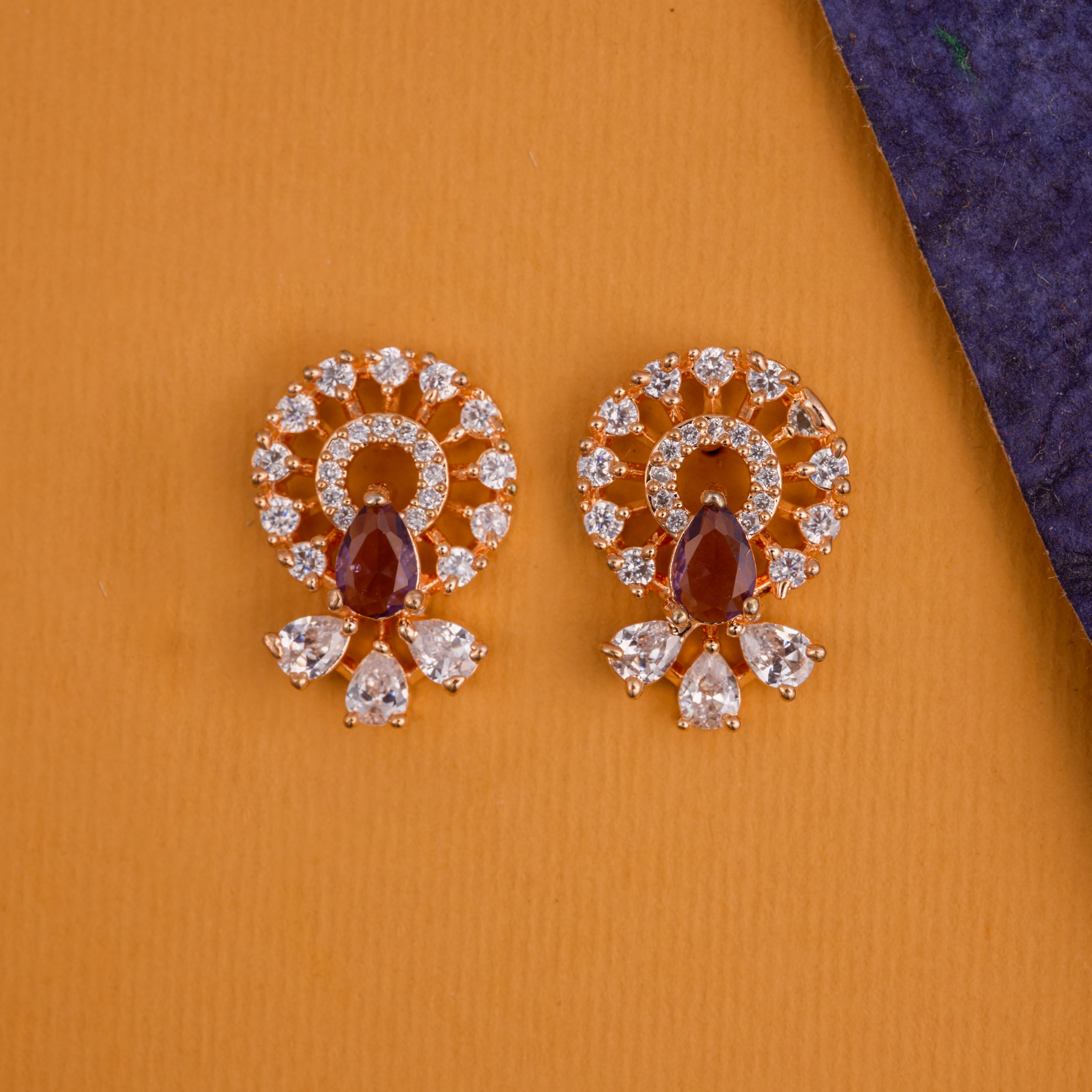 Purple Sunburst Serenity Earrings