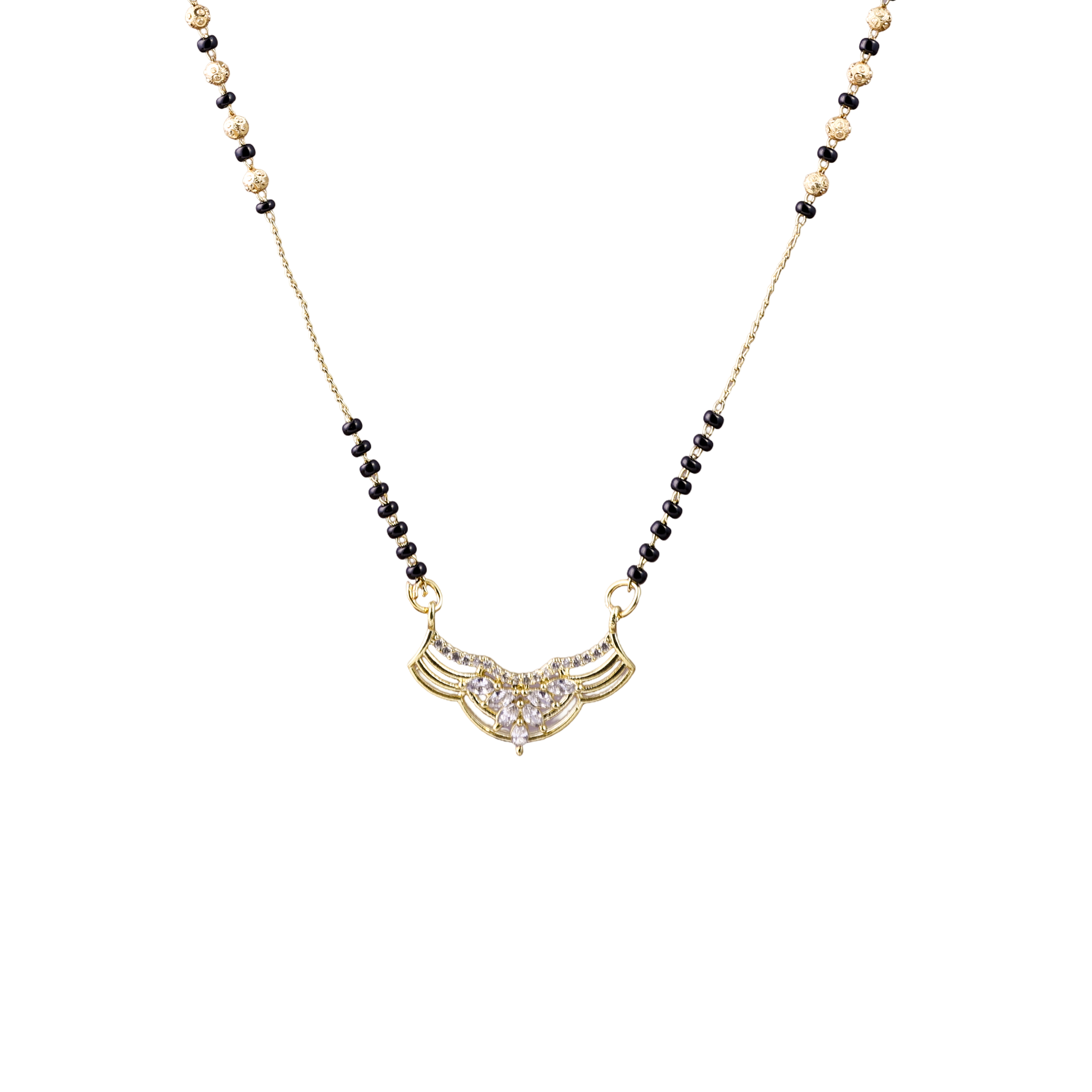 Crystal Curve Gold Wing Chain
