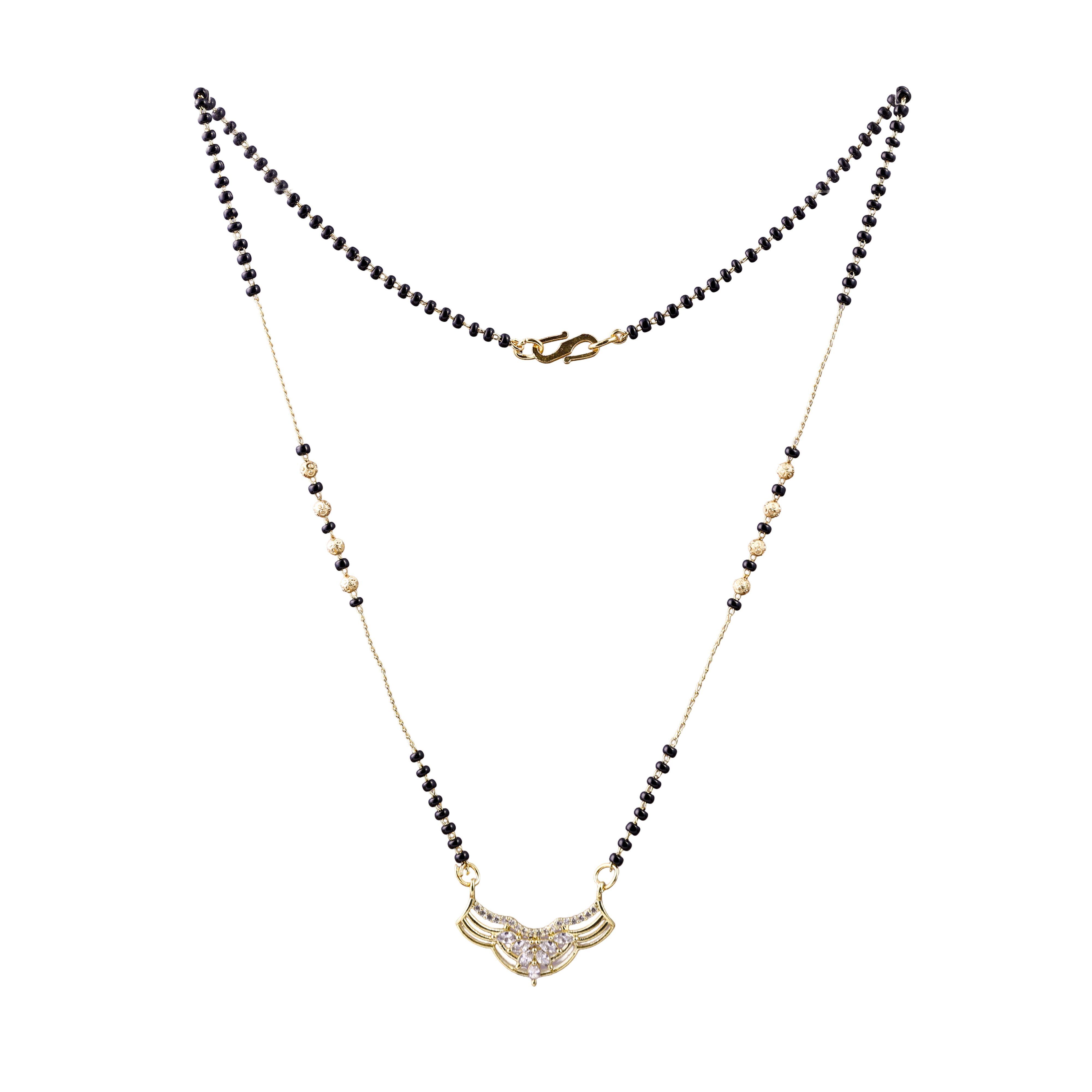 Crystal Curve Gold Wing Chain