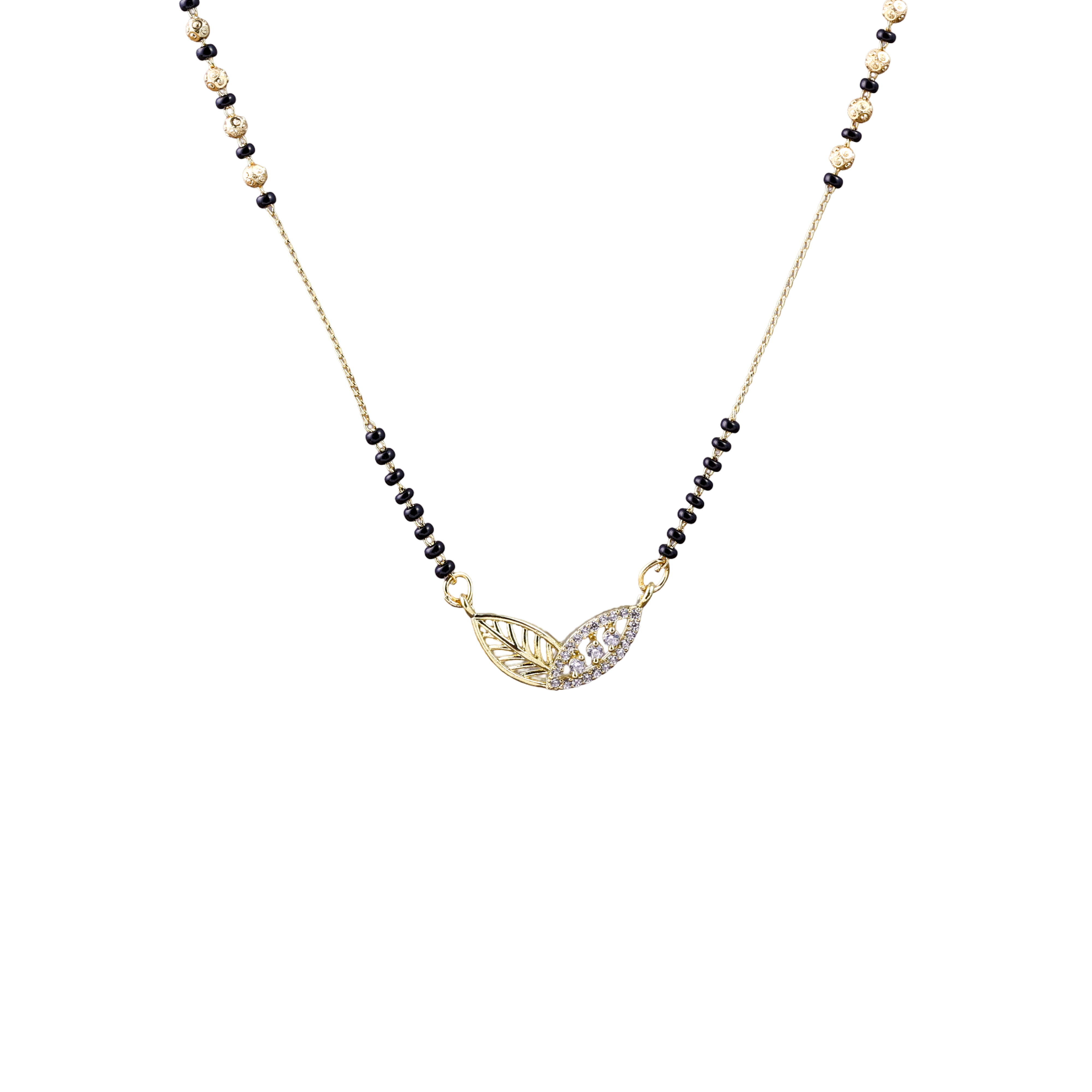 Gold Dual Leaf Love Mangalsutra