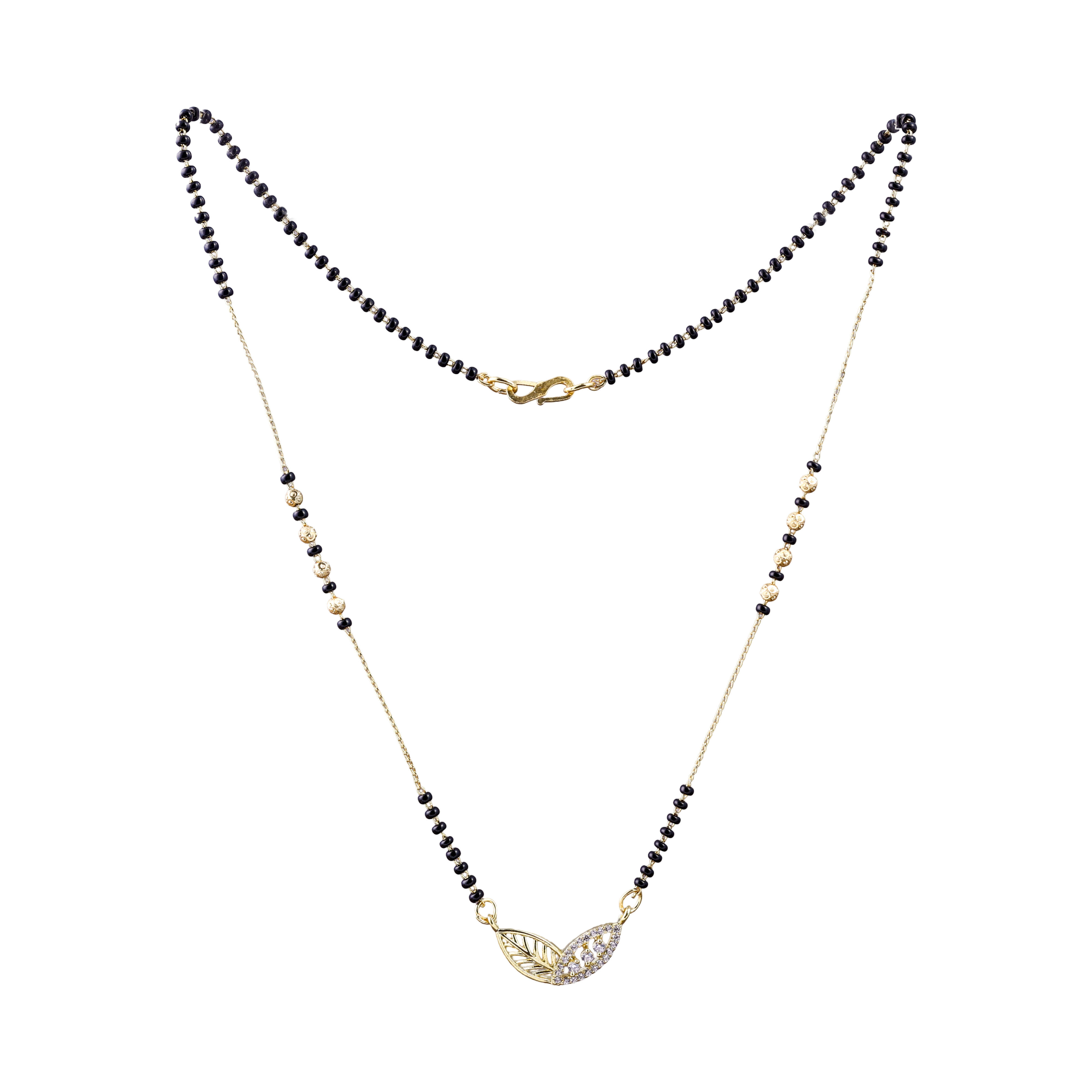 Gold Dual Leaf Love Mangalsutra