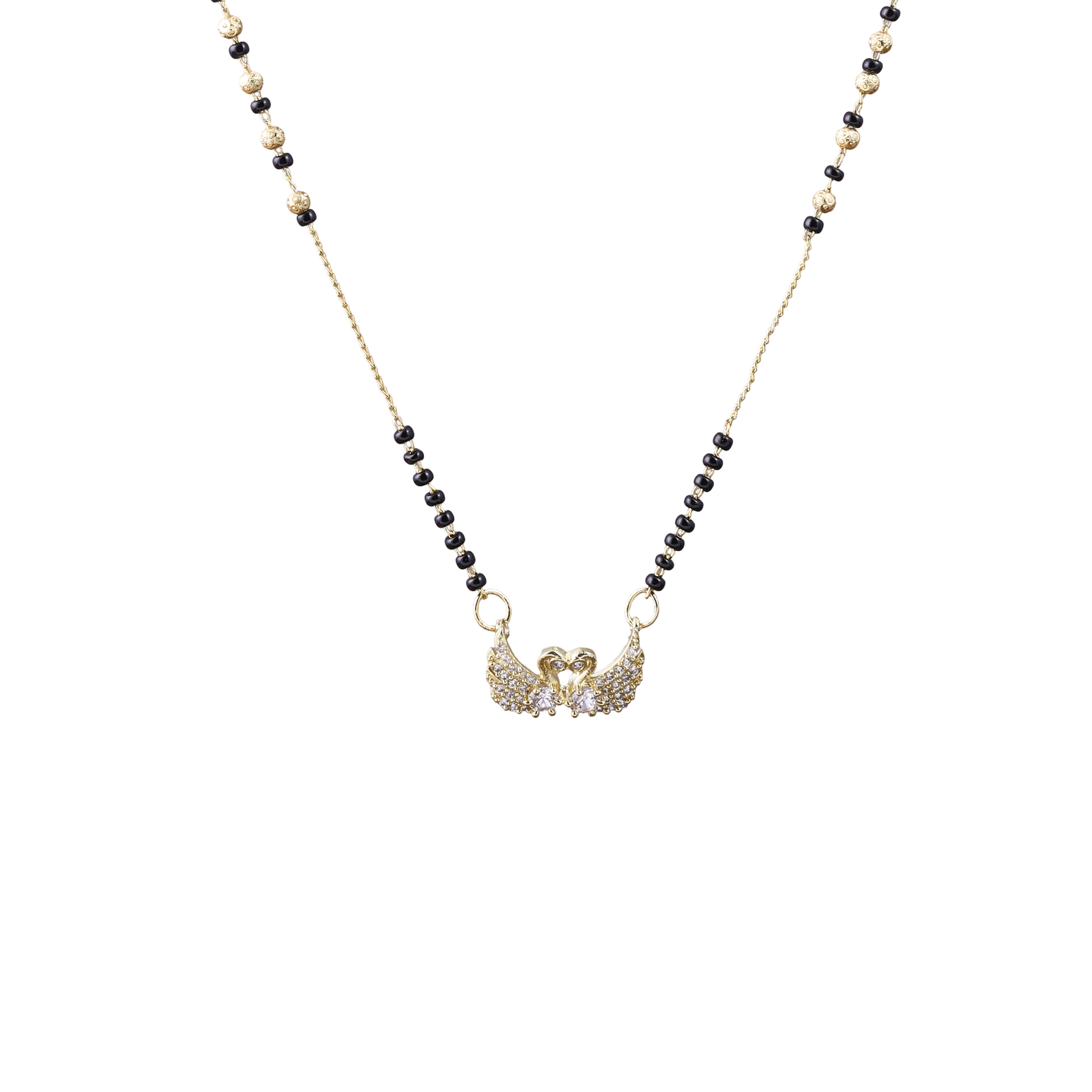 Nimoraa Twin Swan Gold  Wing mangalsutra
