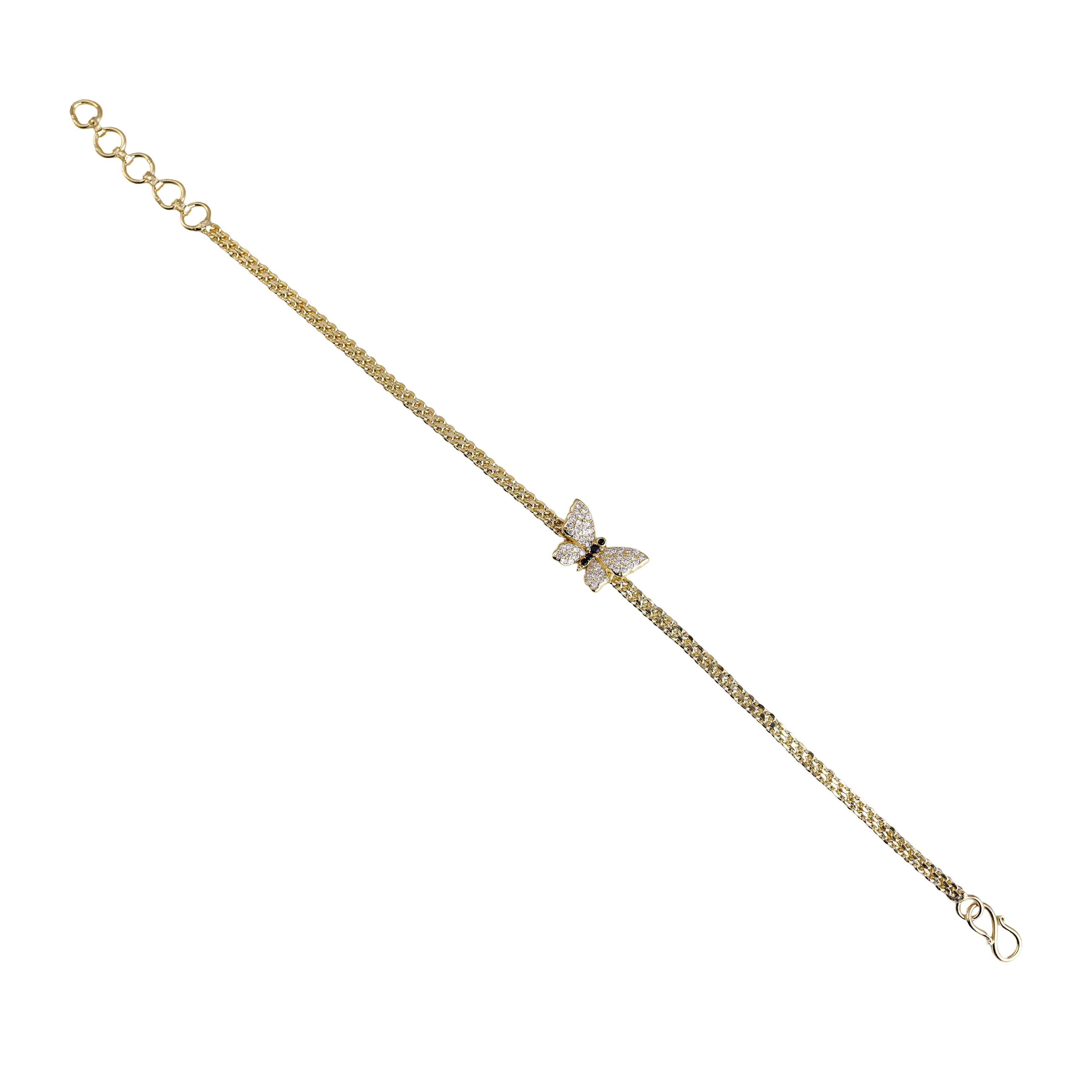 Nimoraa Golden Flutter Charm Bracelet