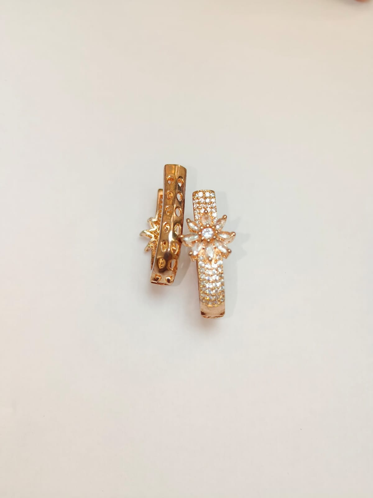 The comfortable floral hoop earrings