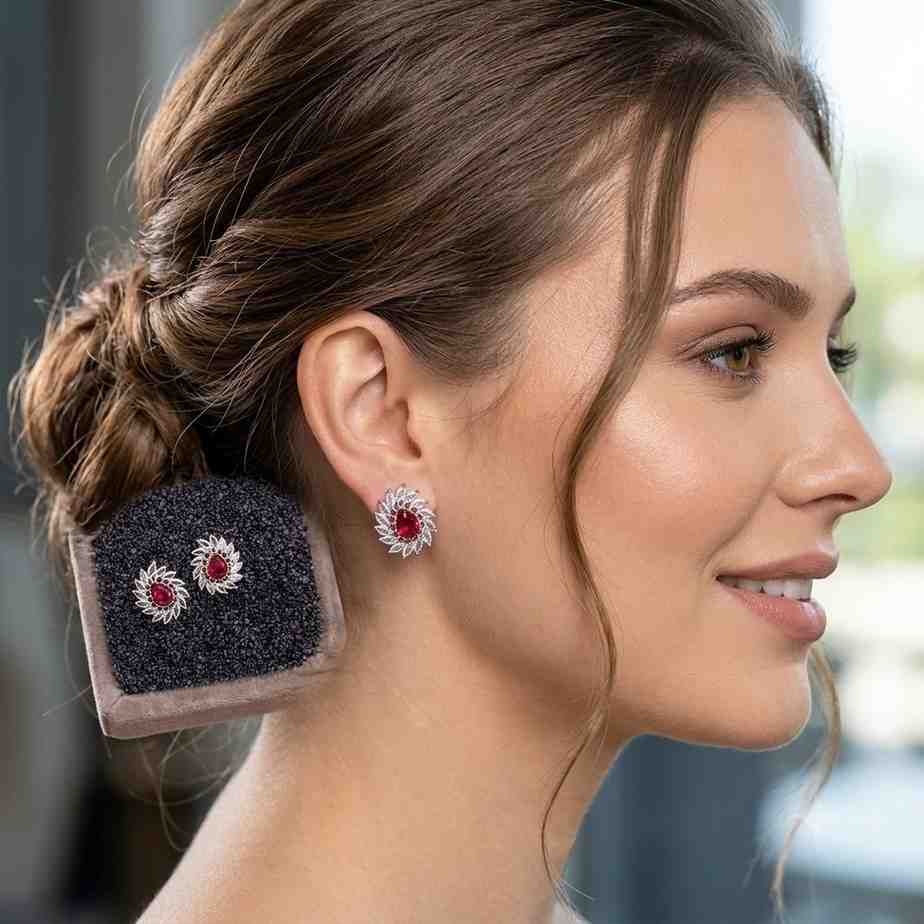 the red pear firecracker earrings