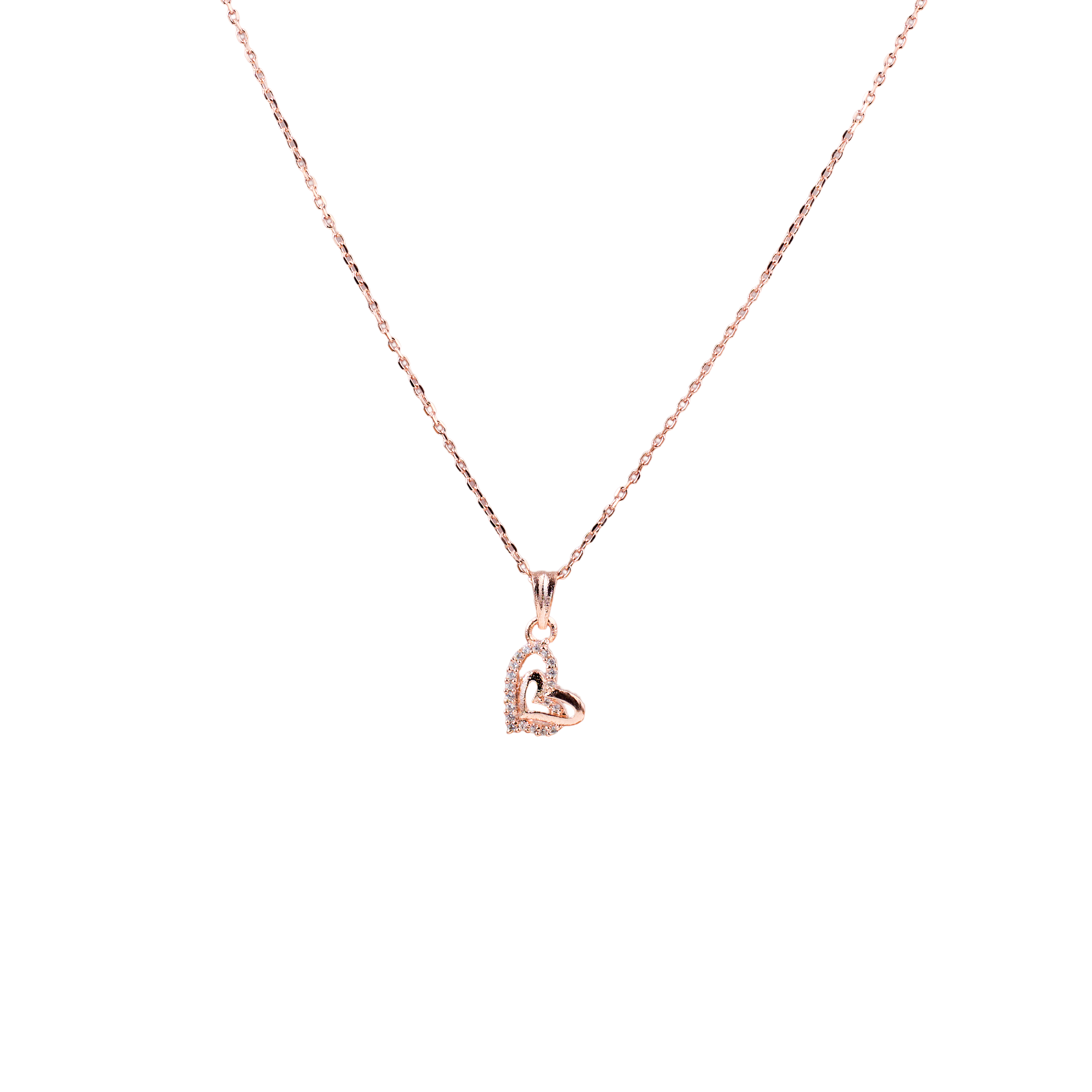 Heart Embrace Rosegold Pendant Chain