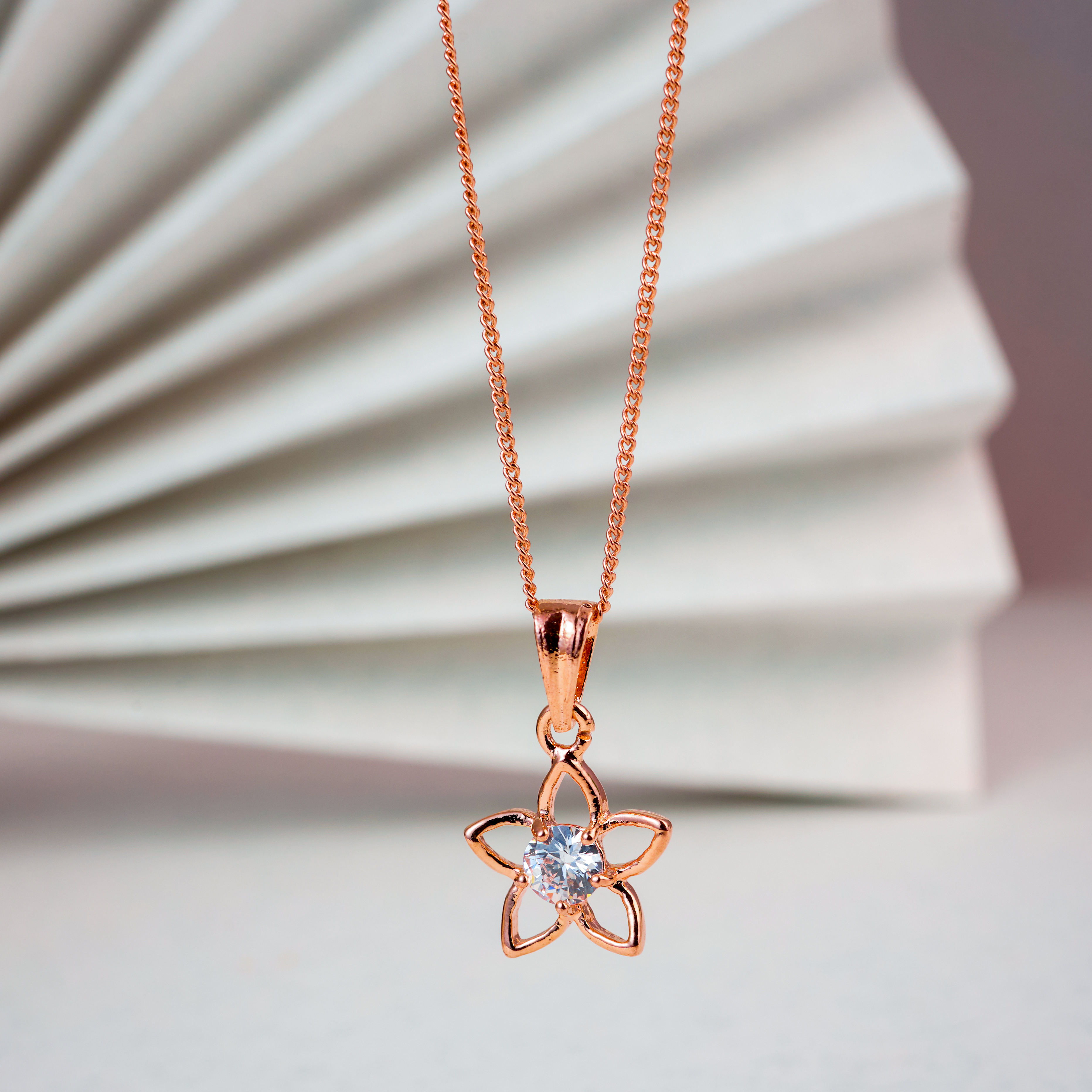 Blush Bloom Solitaire Chain