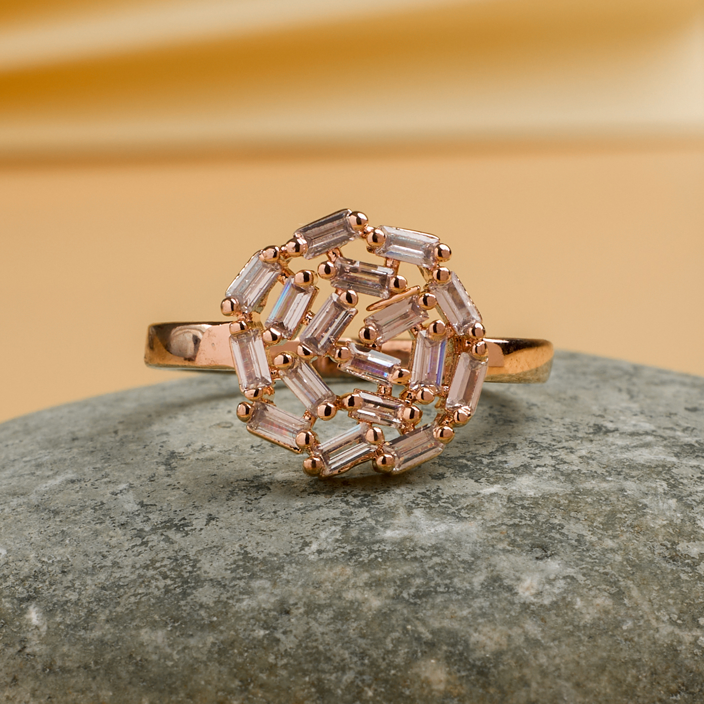 The Rosegold Crystal Bloom Ring