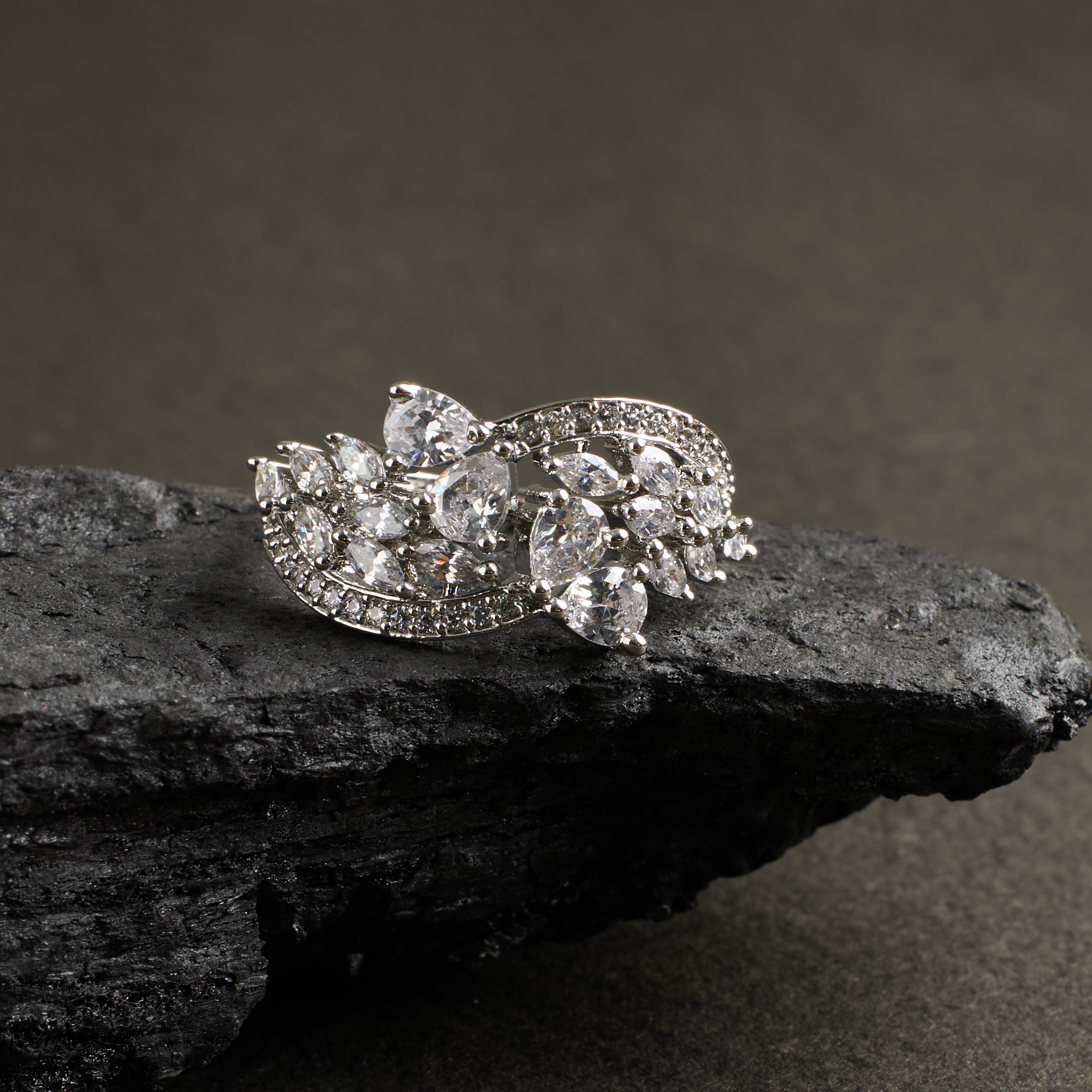 The Silver Luminous Crest Ring