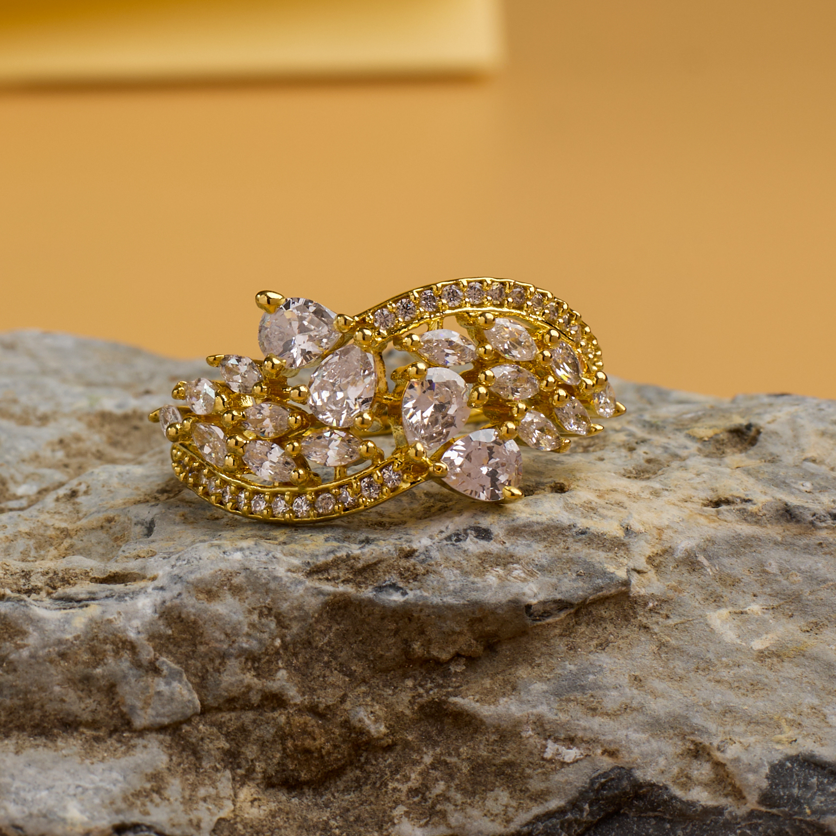 The Gold Luminous Crest Ring