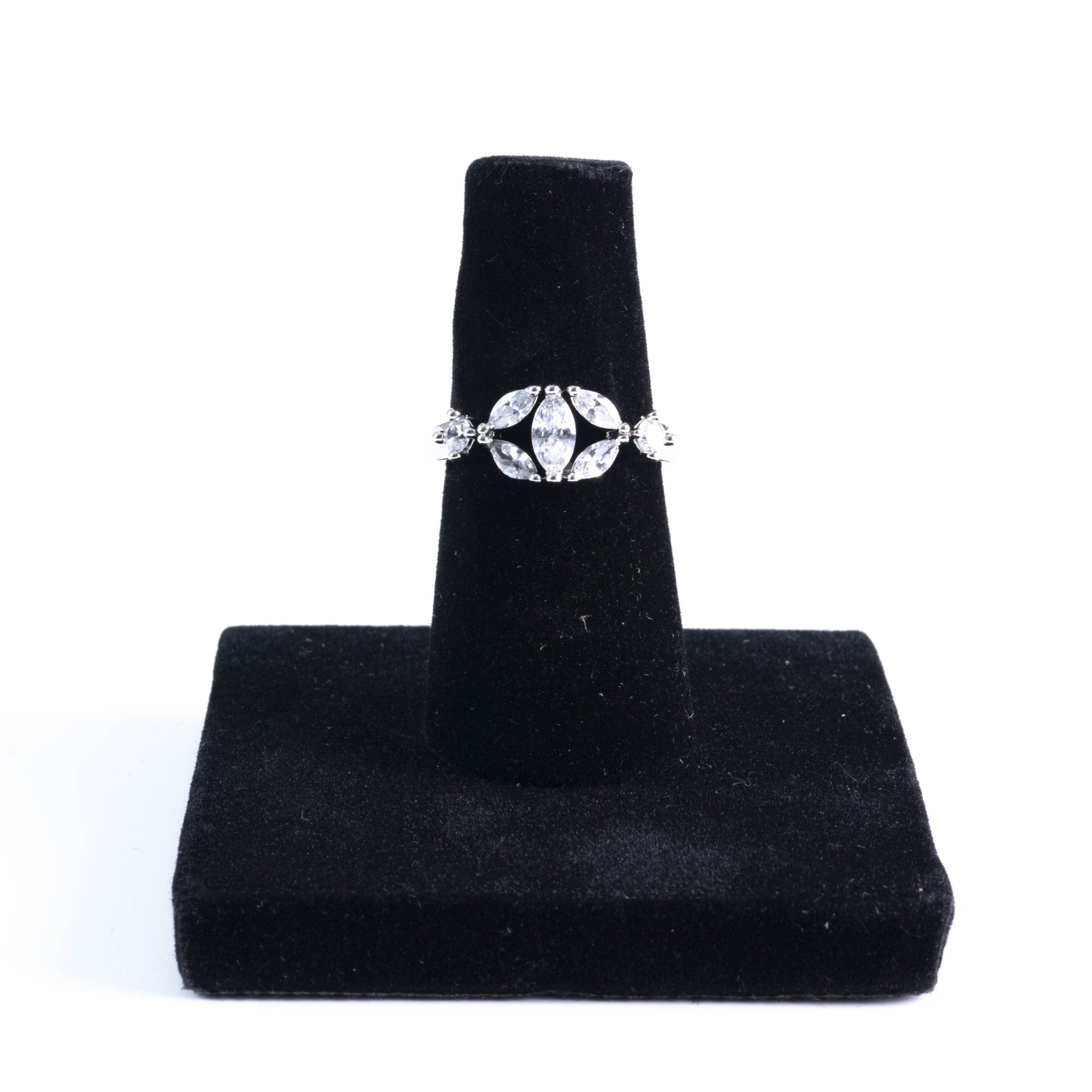 The Silver Marquise Orbit Ring