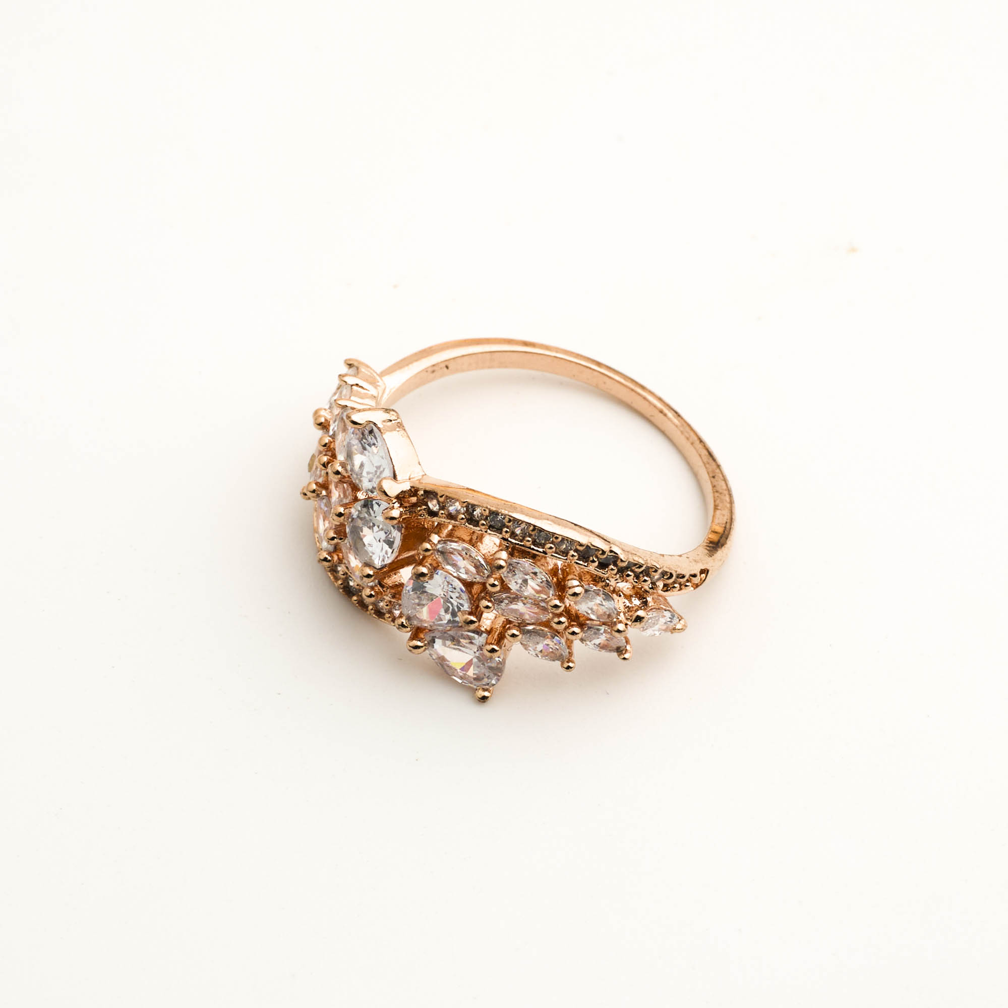 The Rosegold Marquise Orbit Ring