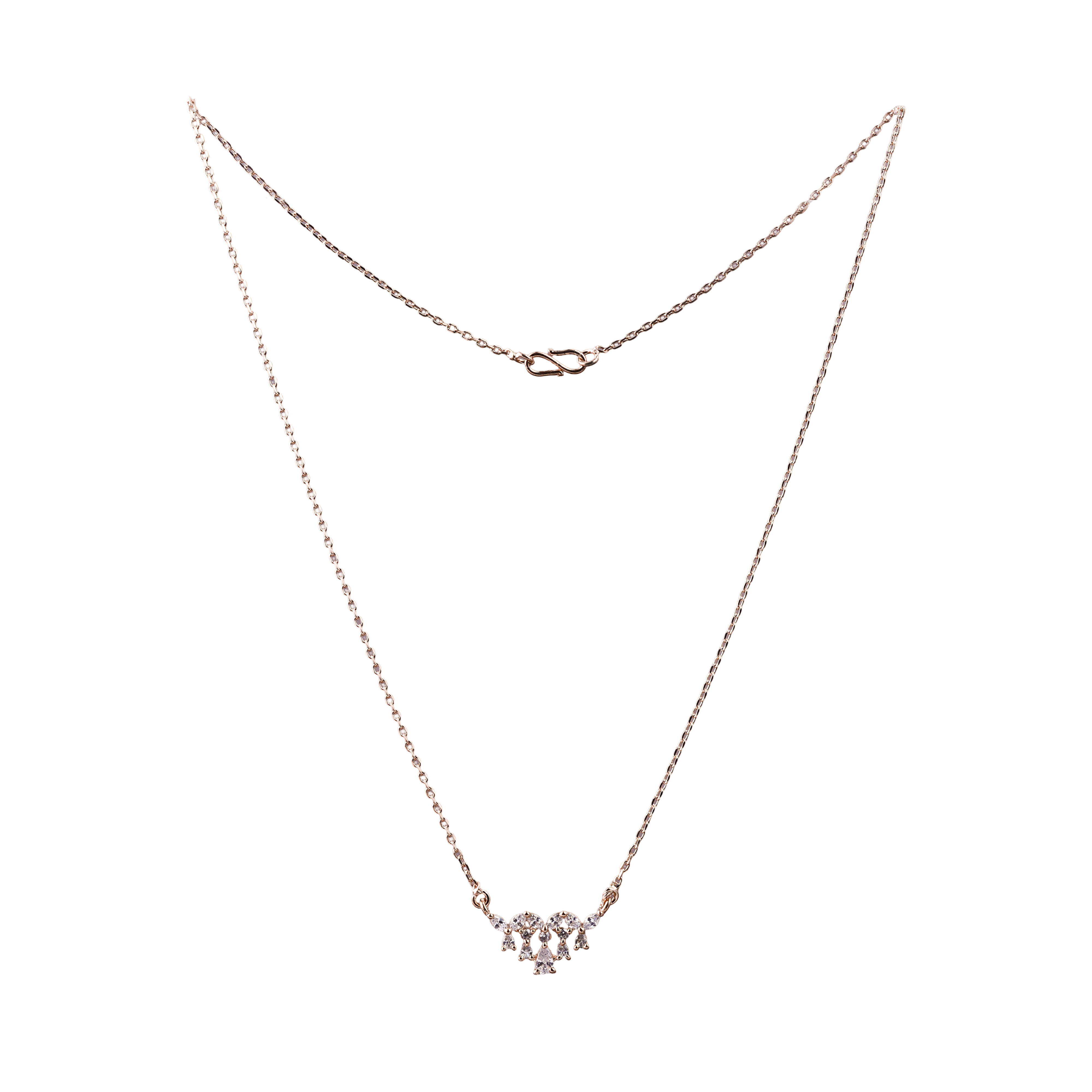 Silver Crystal Cascade Chain