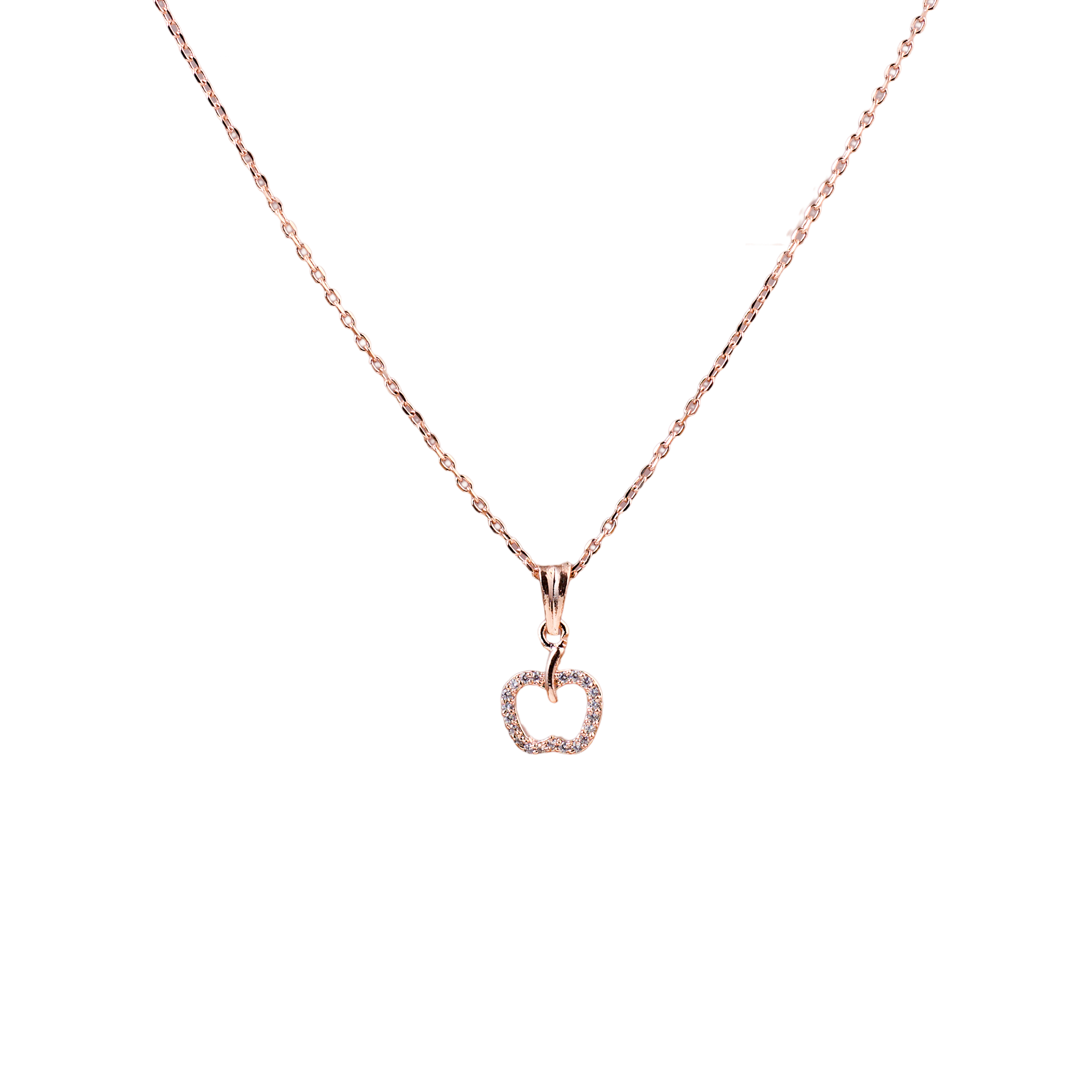 RoseGold Apple Glow Halo Chain