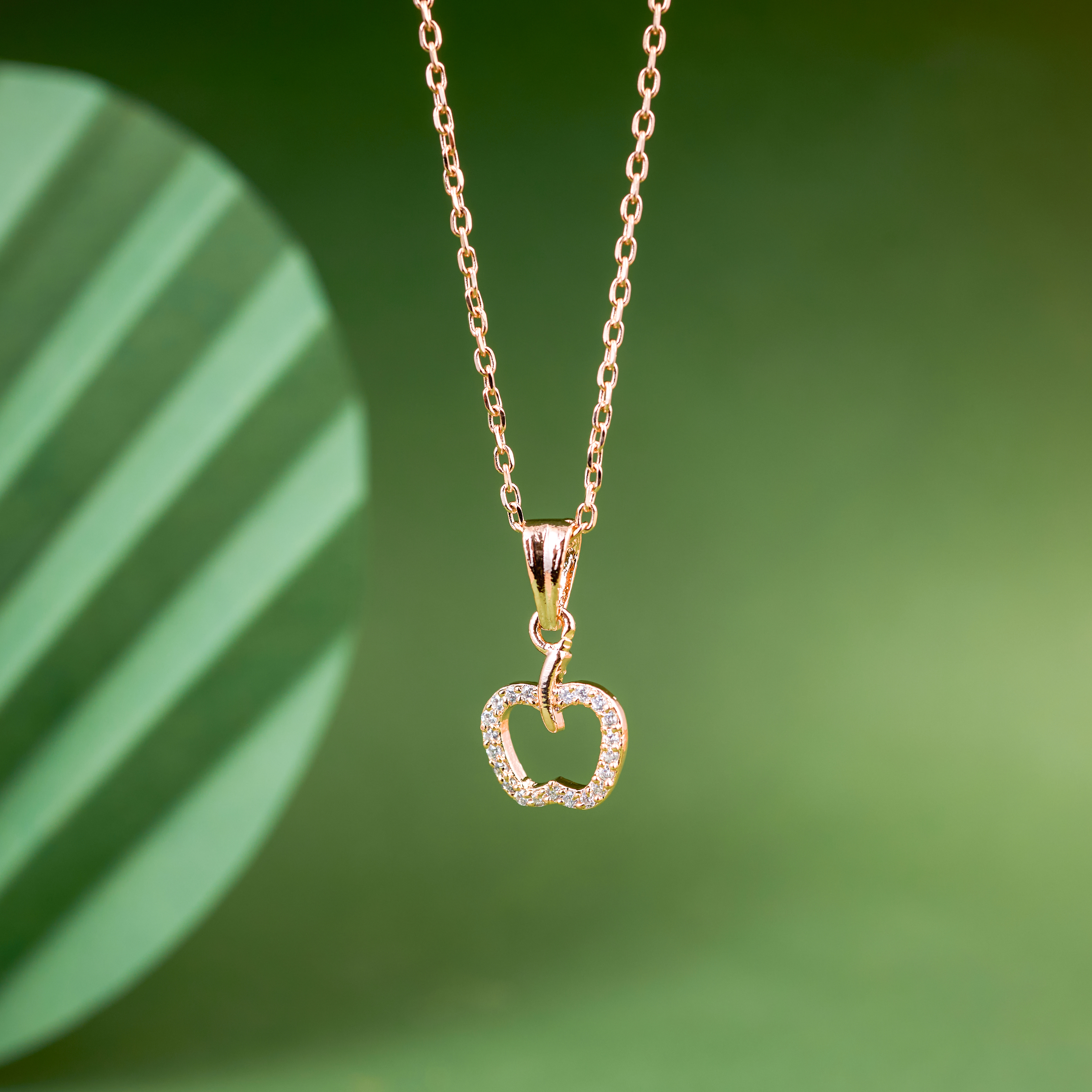 RoseGold Apple Glow Halo Chain