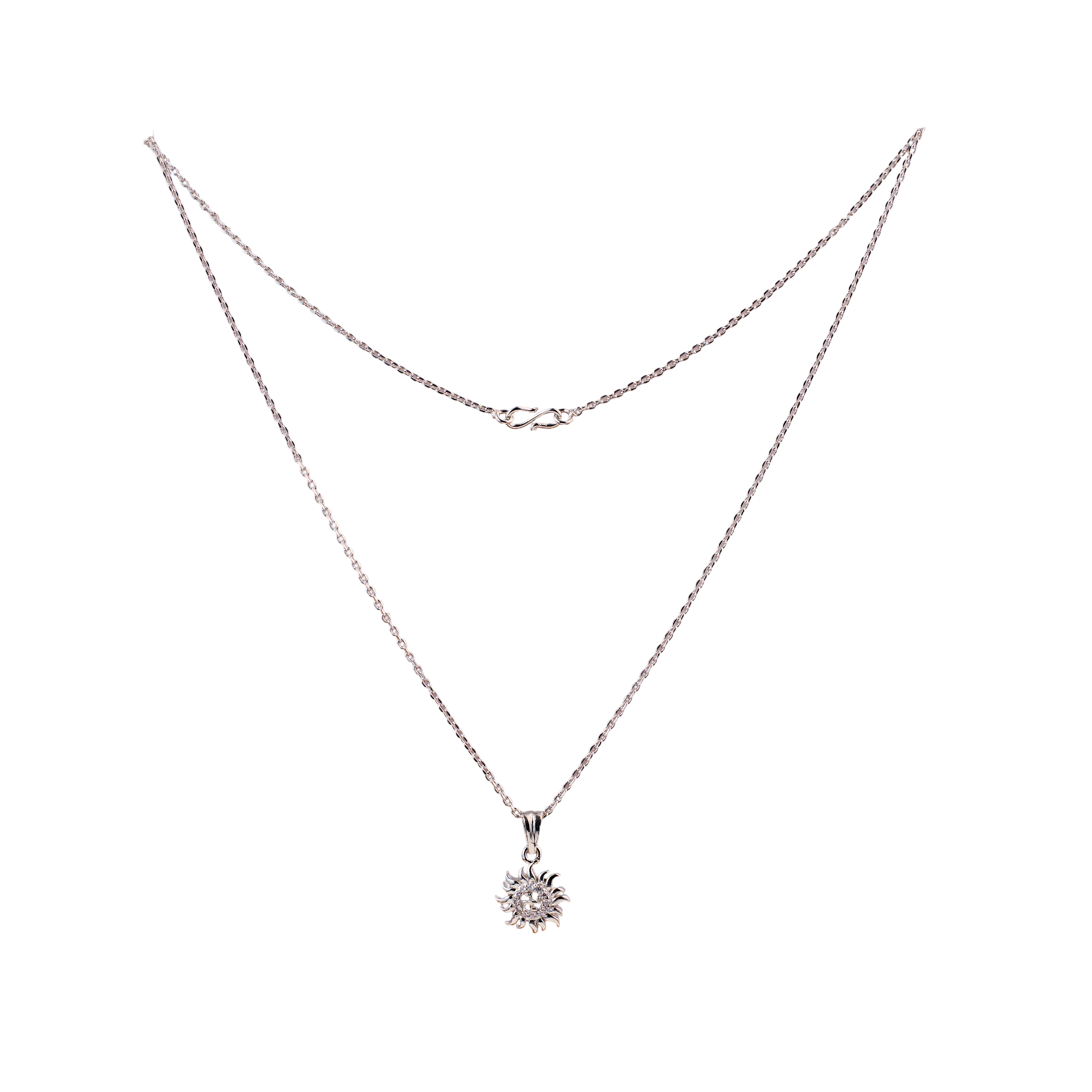 Surya Shakti Silver Pendant Chain