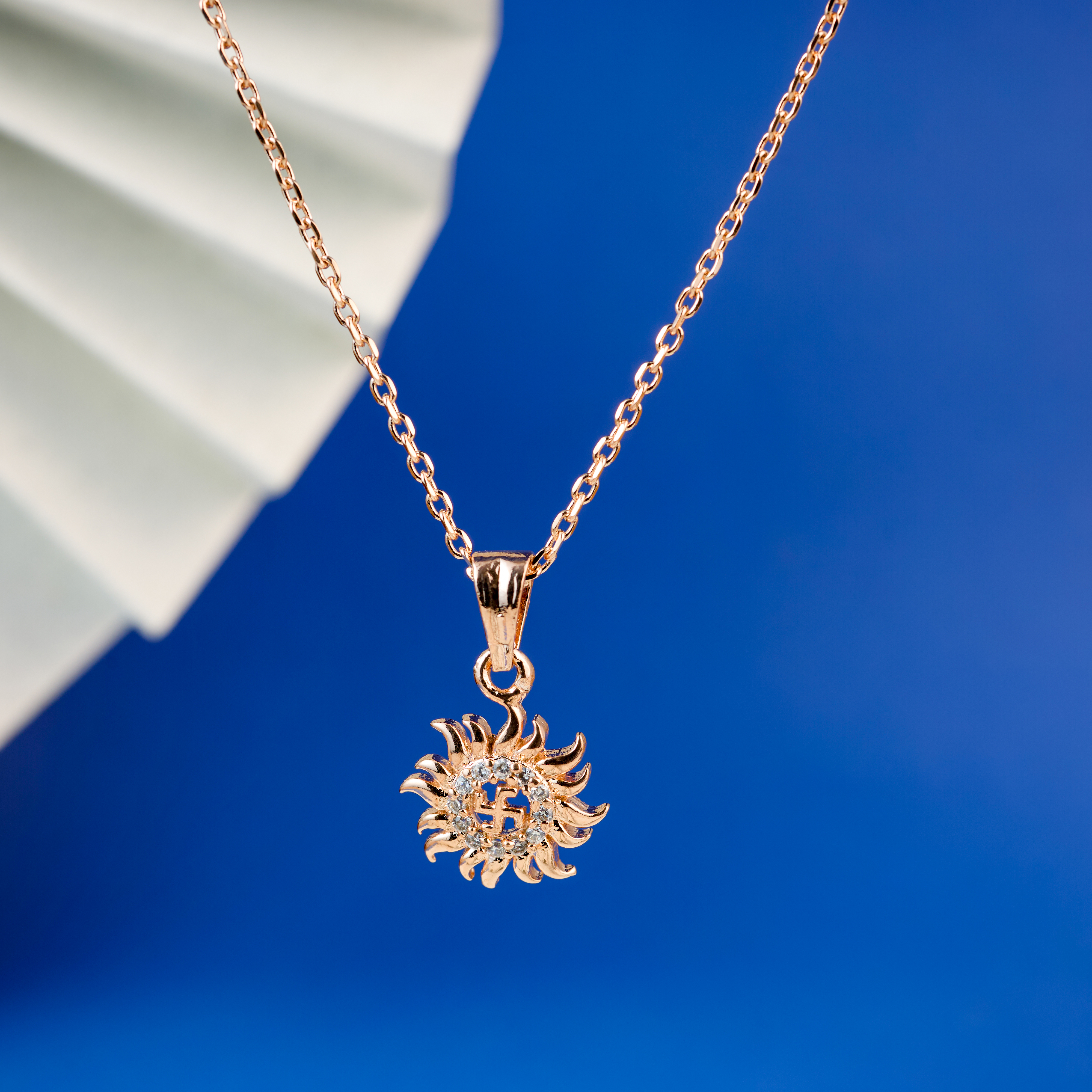 Surya Shakti RoseGold Pendant Chain