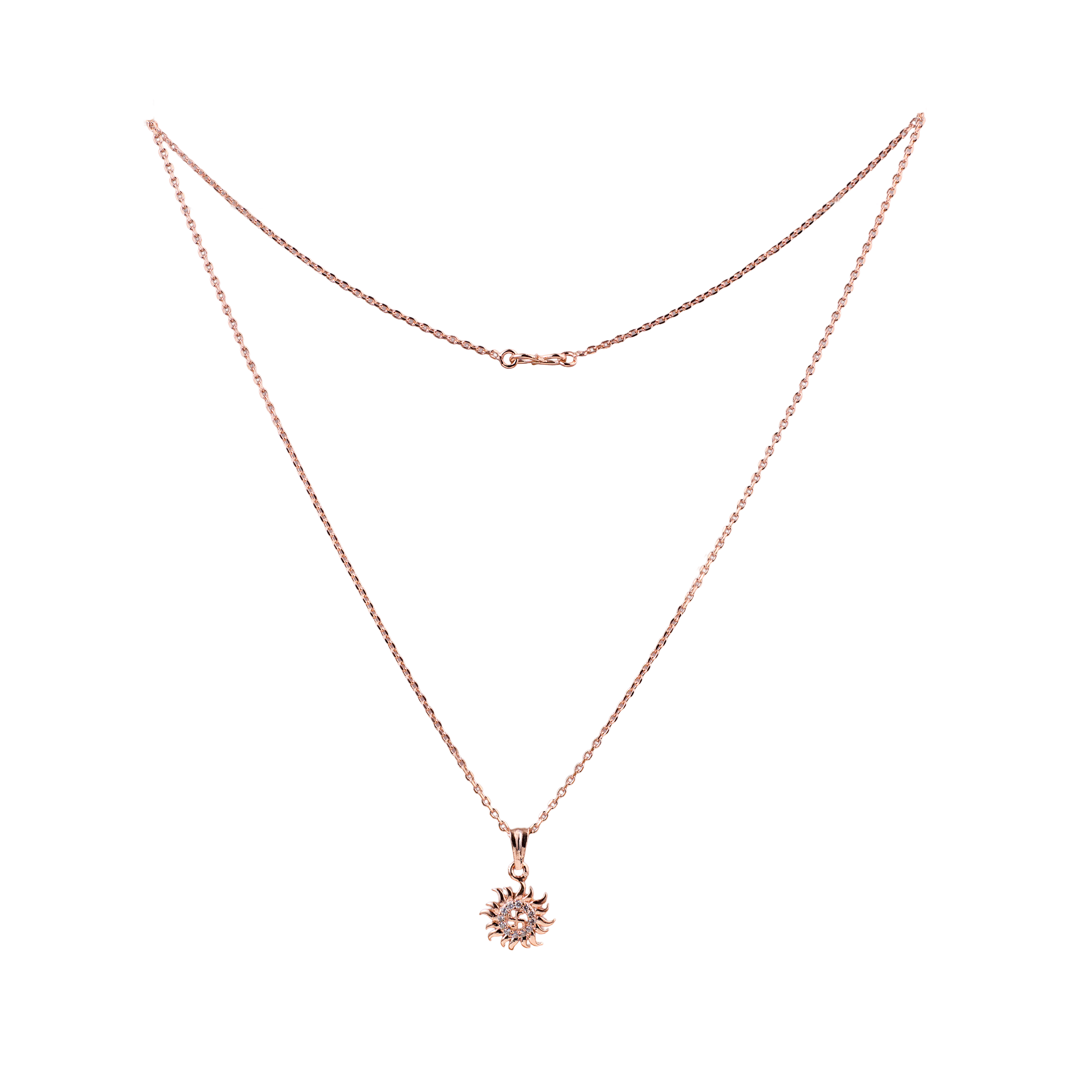 Surya Shakti RoseGold Pendant Chain
