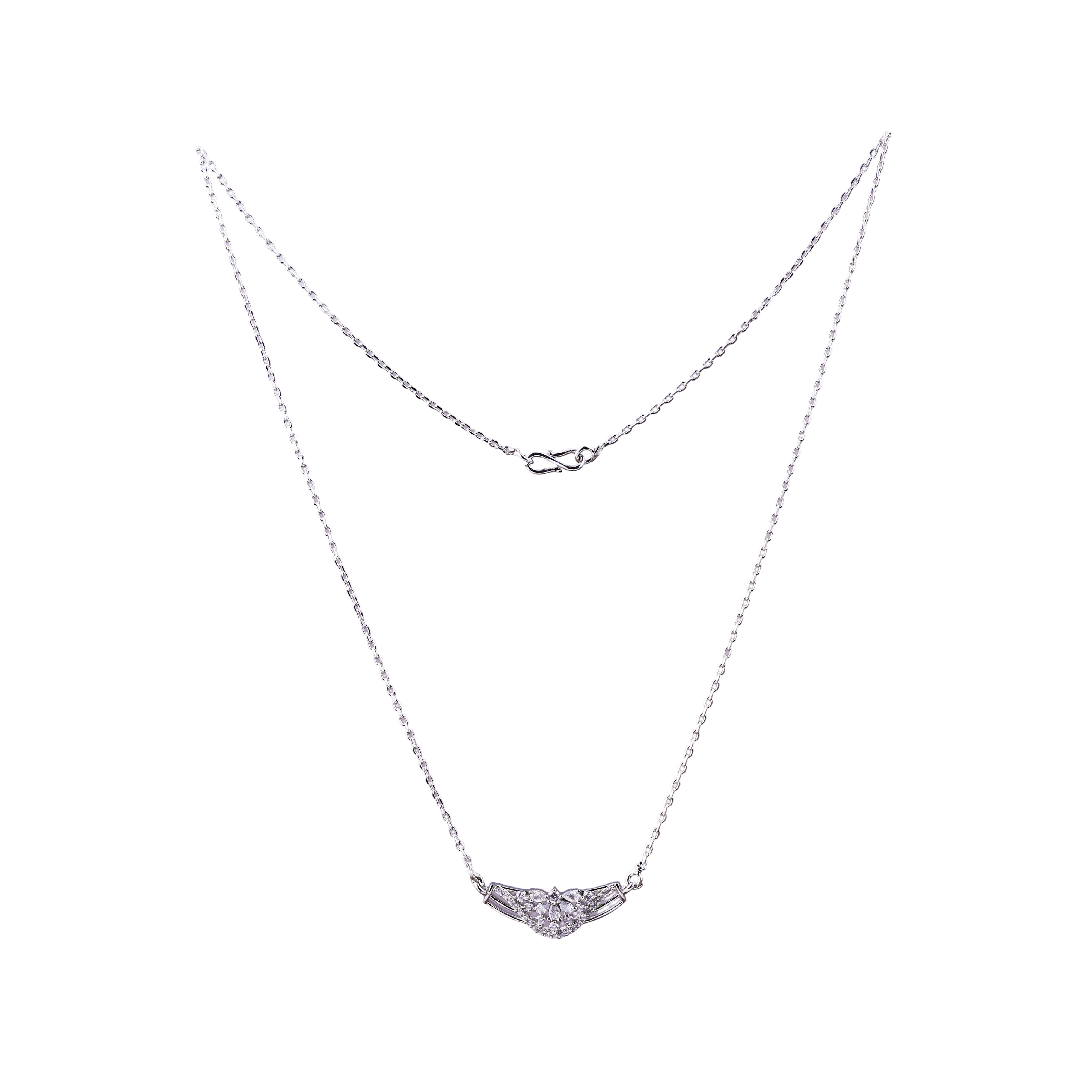 The Wave of Silver floral Love Chain