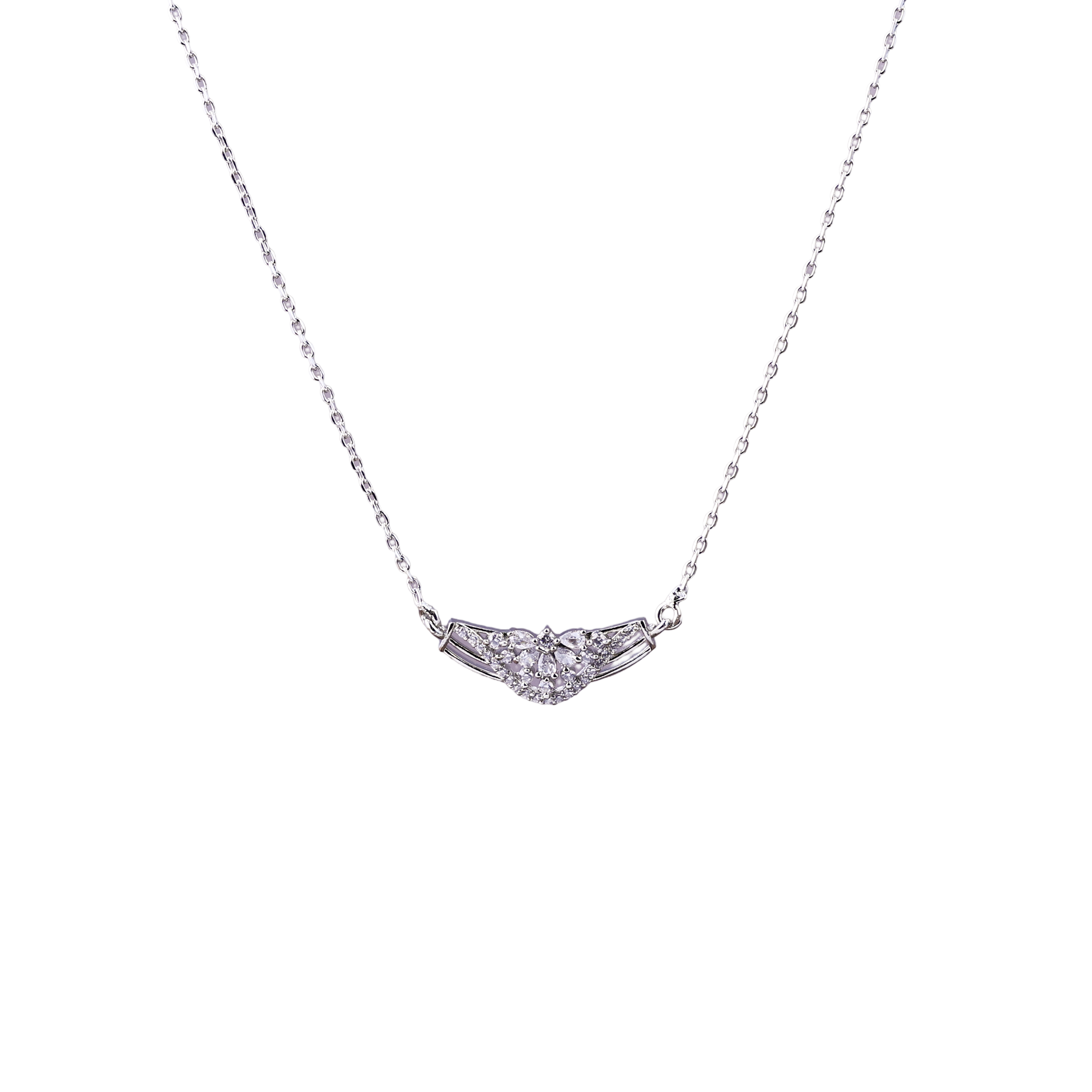 The Wave of Silver floral Love Chain