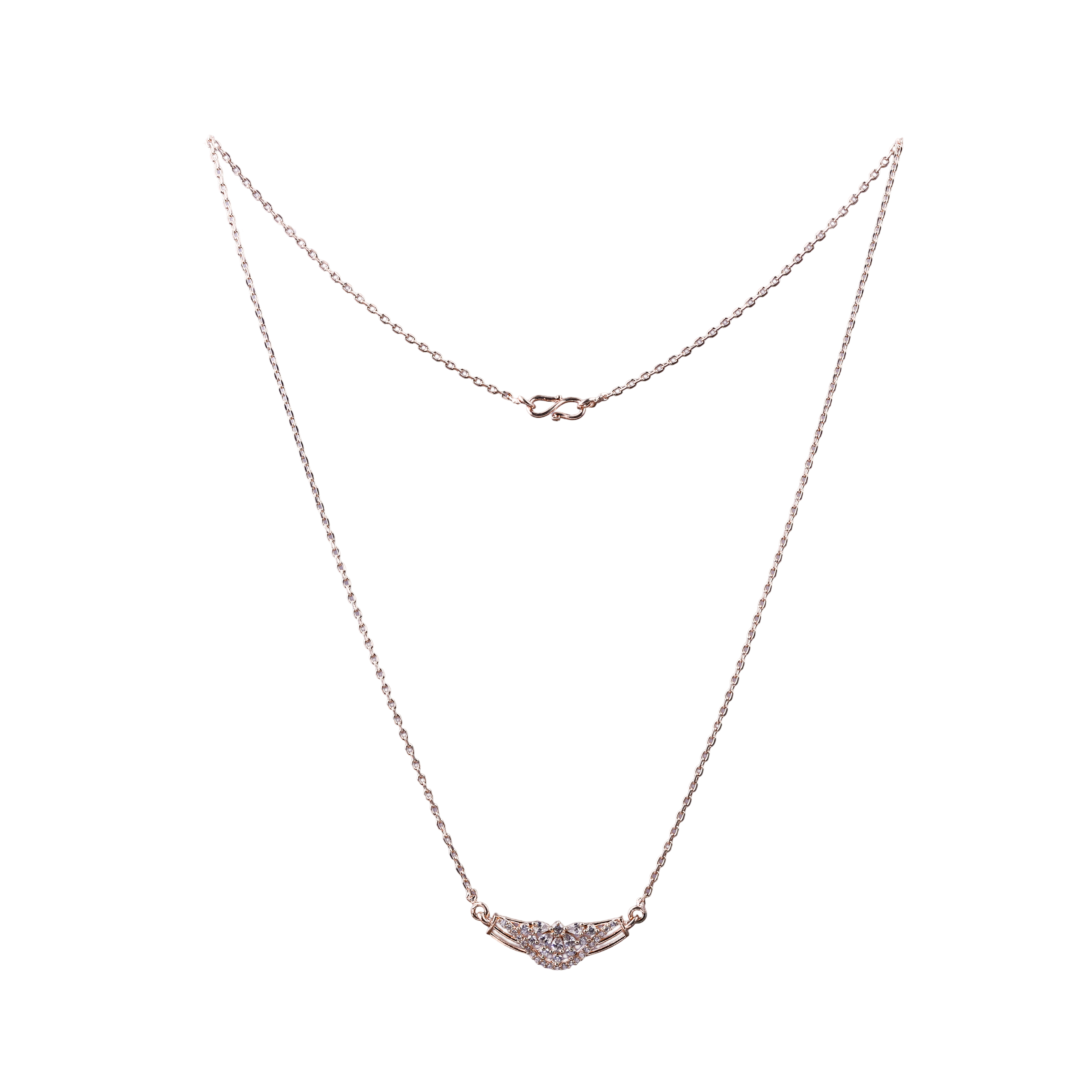The Wave of Rosegold floral Love Chain