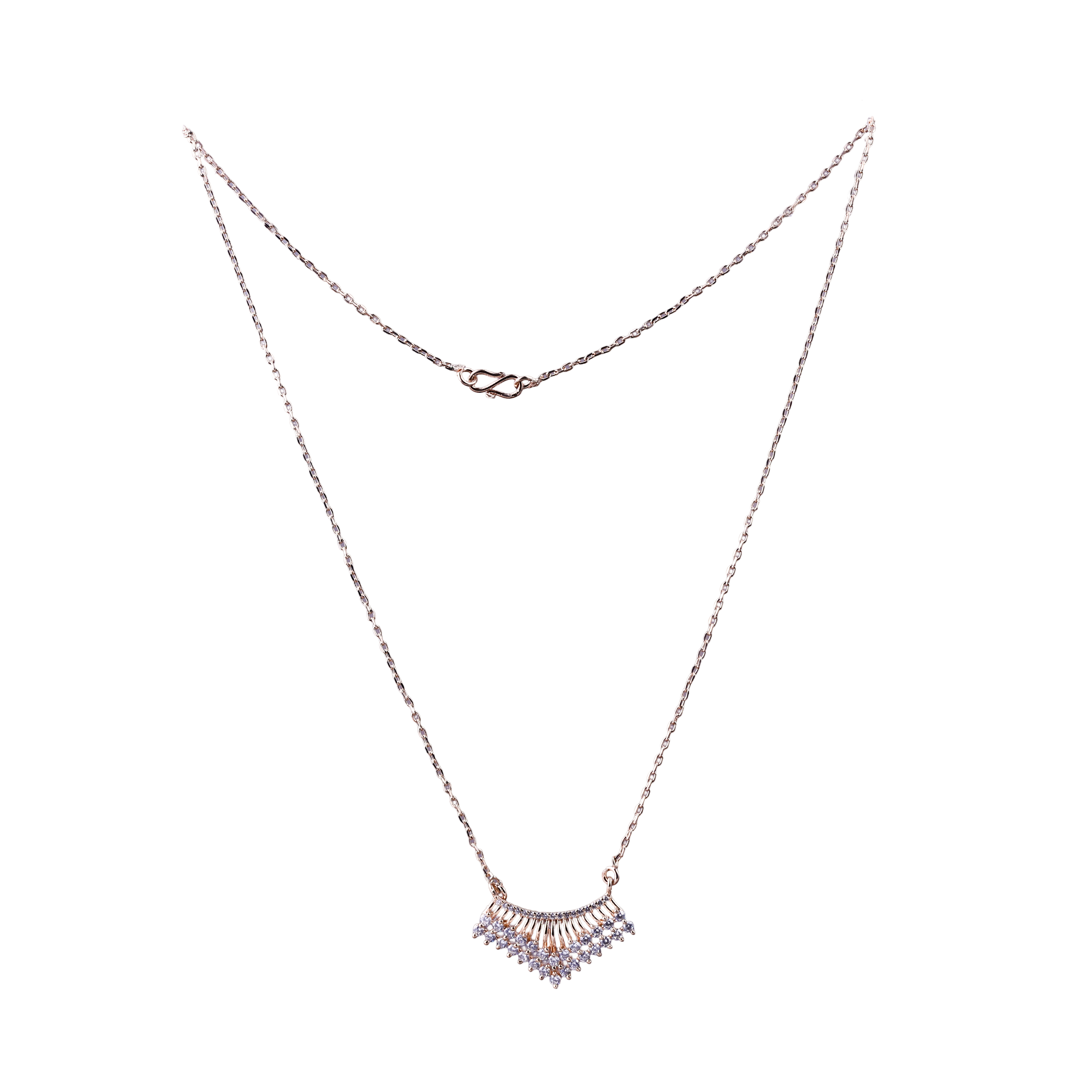 Nimoraa Fan Drop Diamond Rosegold Chain