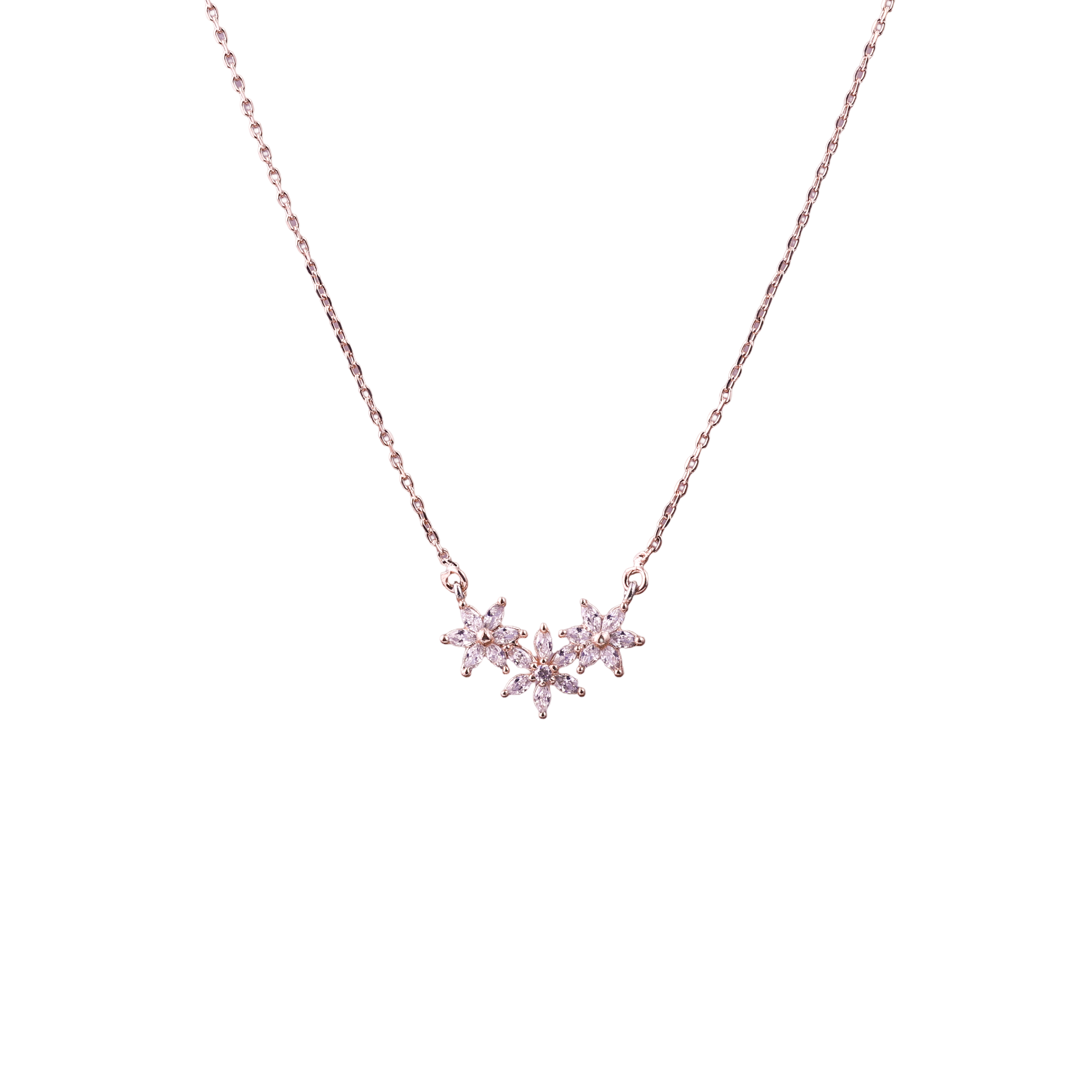 Nimoraa Triple Star Rosegold Firecracker Chain