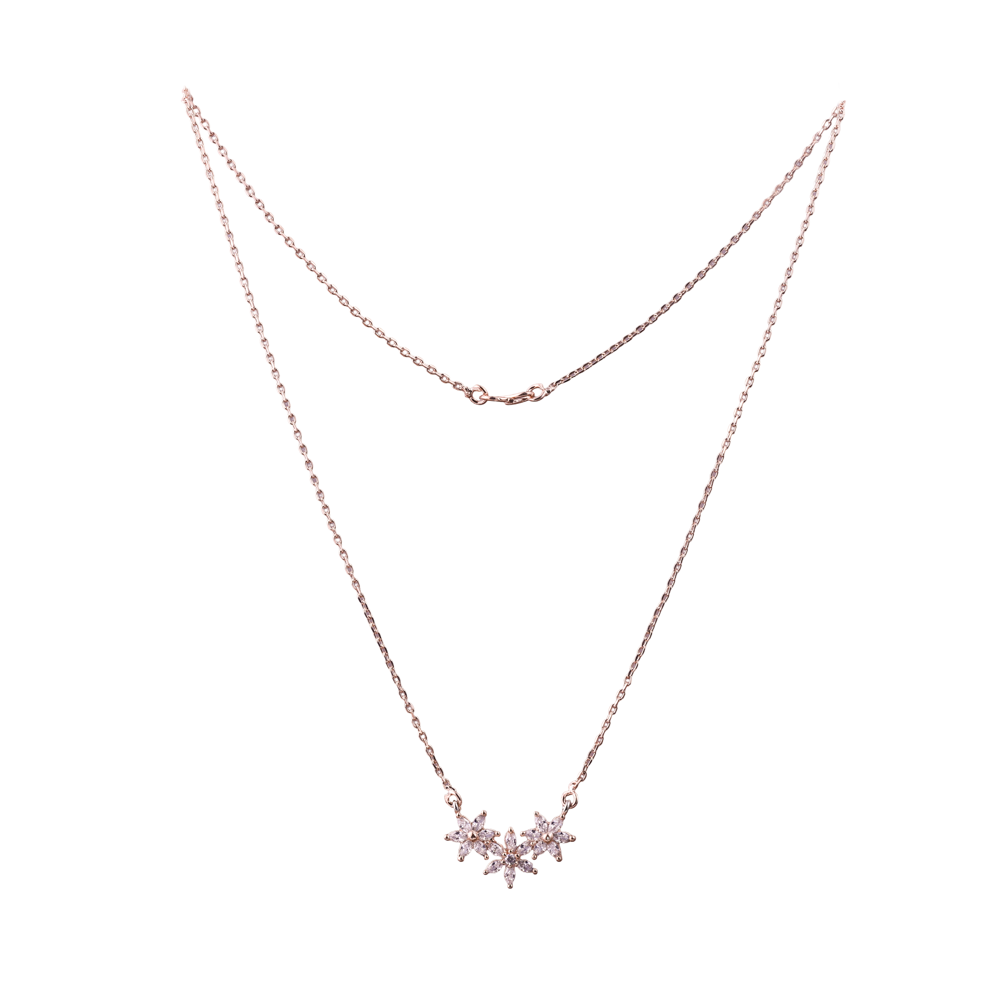 Nimoraa Triple Star Rosegold Firecracker Chain
