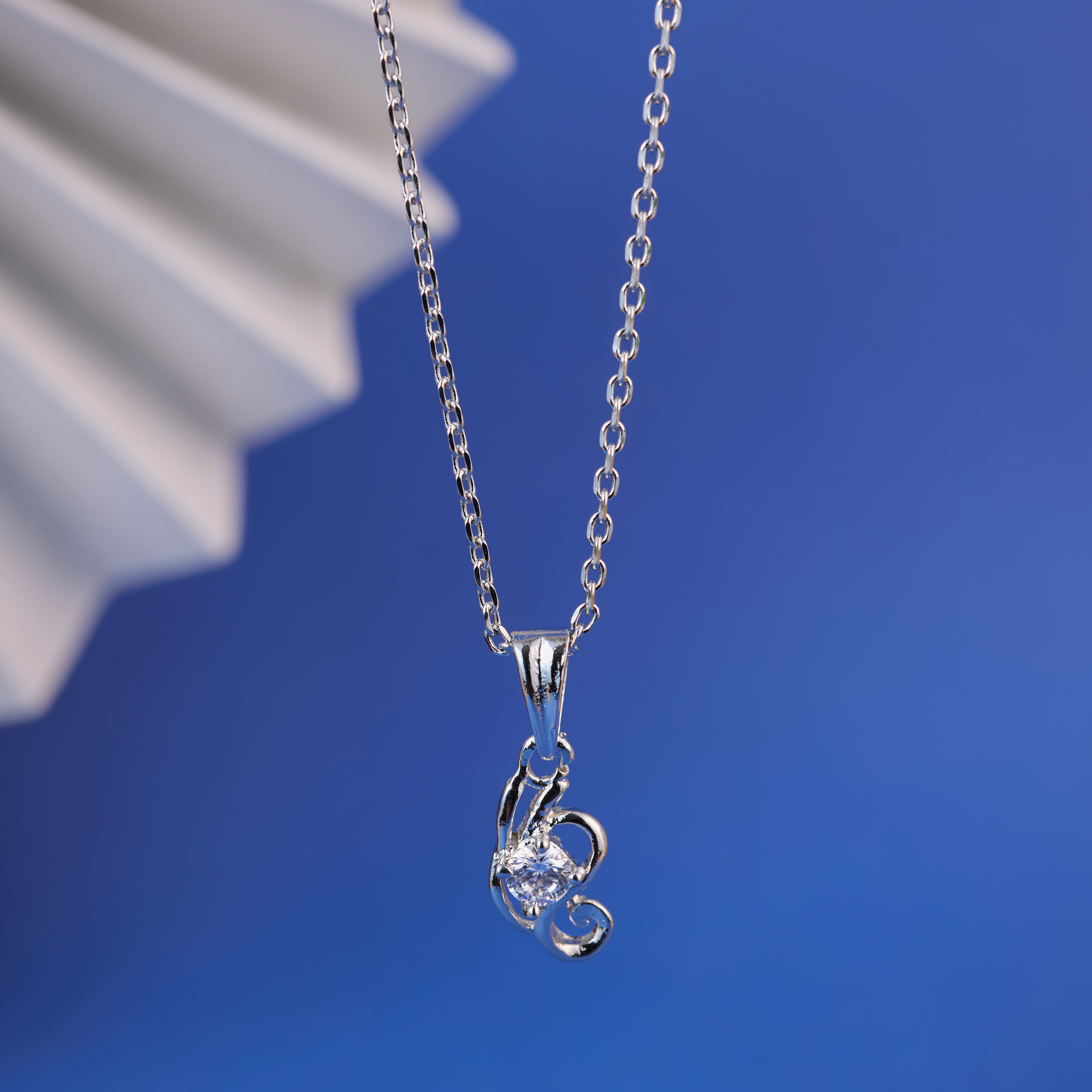 Nimoraa Rhythm Curl Silver Plated Chain