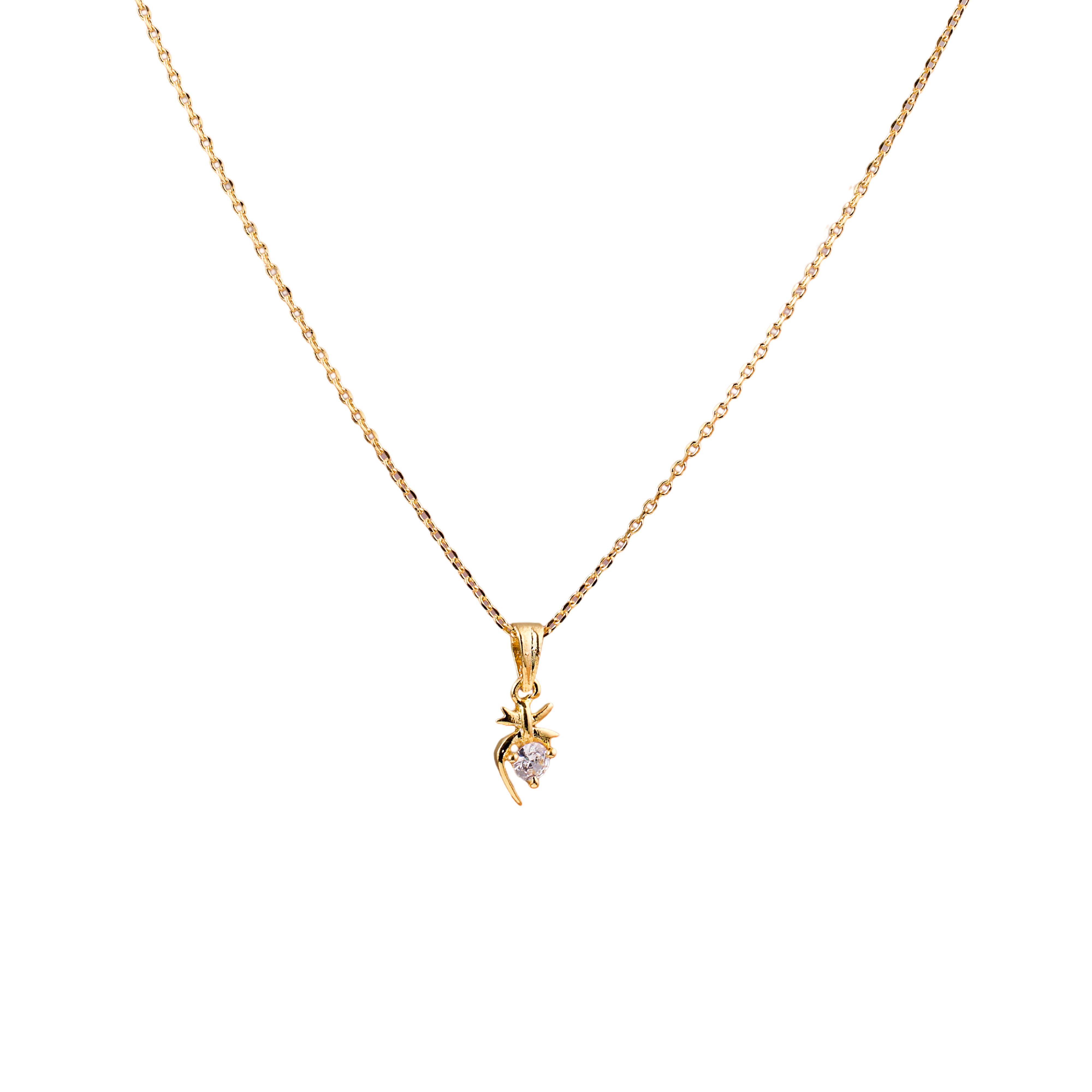 Nimoraa Gold Petite Heart Drop Chain