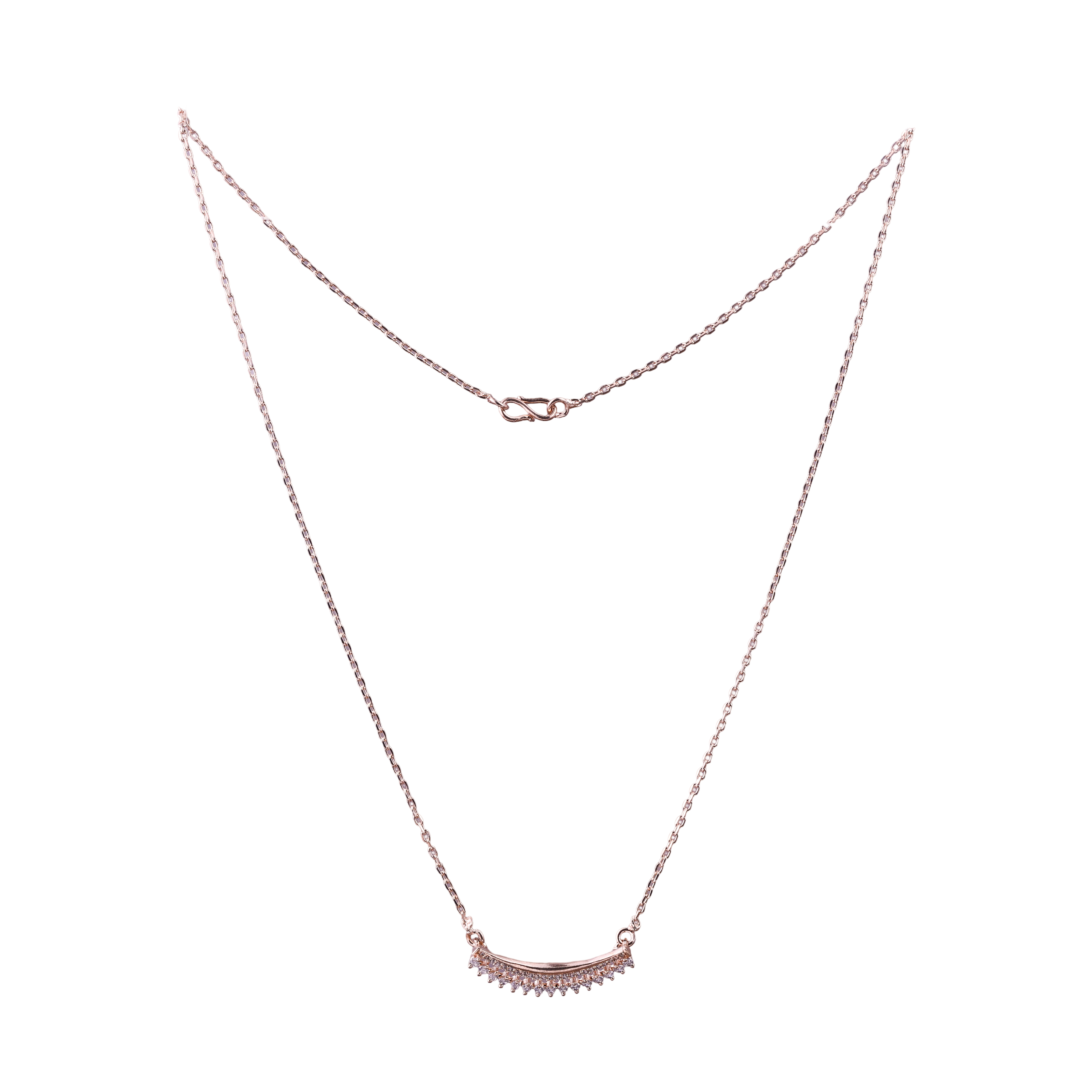 Nimoraa Rosegold Curved Sparkle Chain