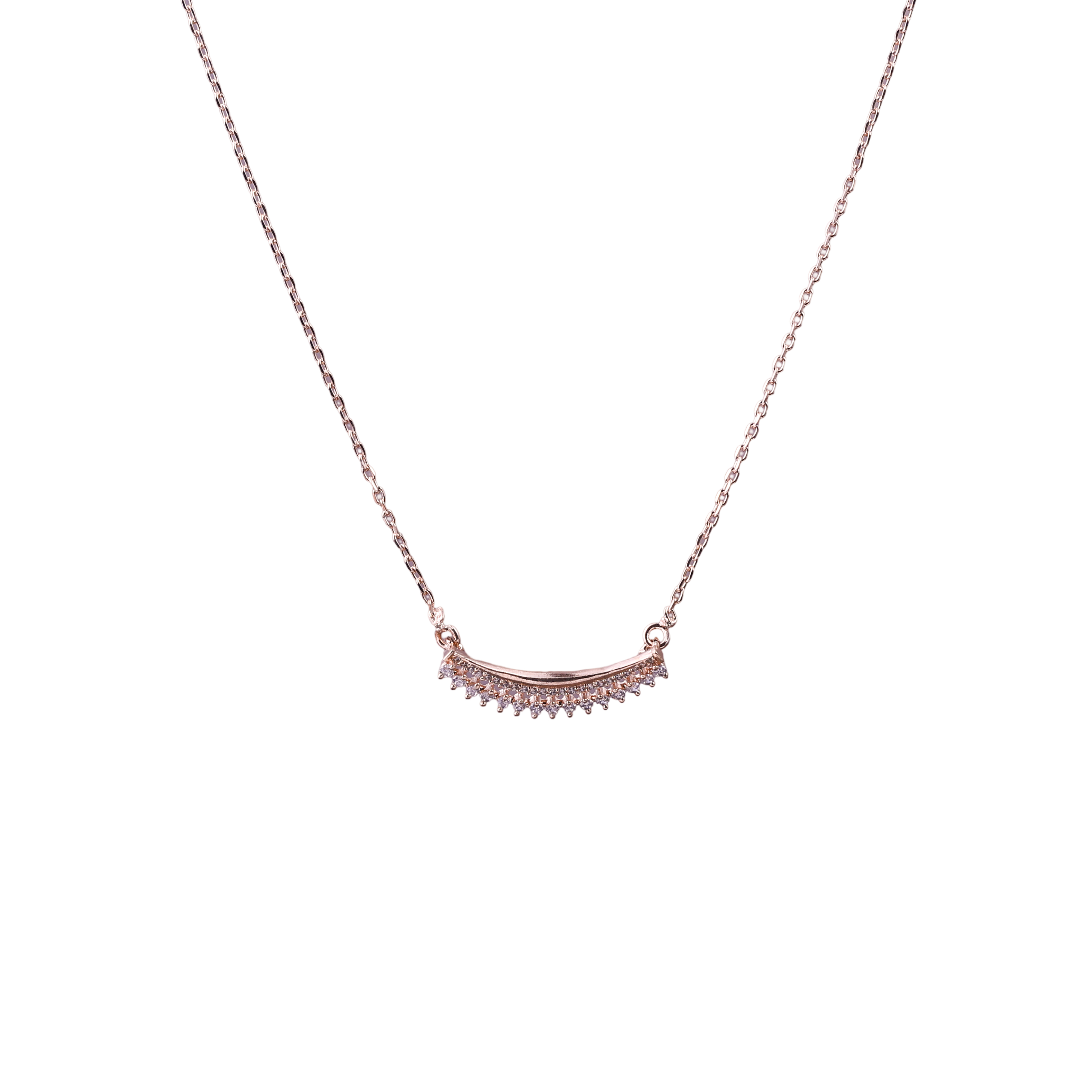 Nimoraa Rosegold Curved Sparkle Chain