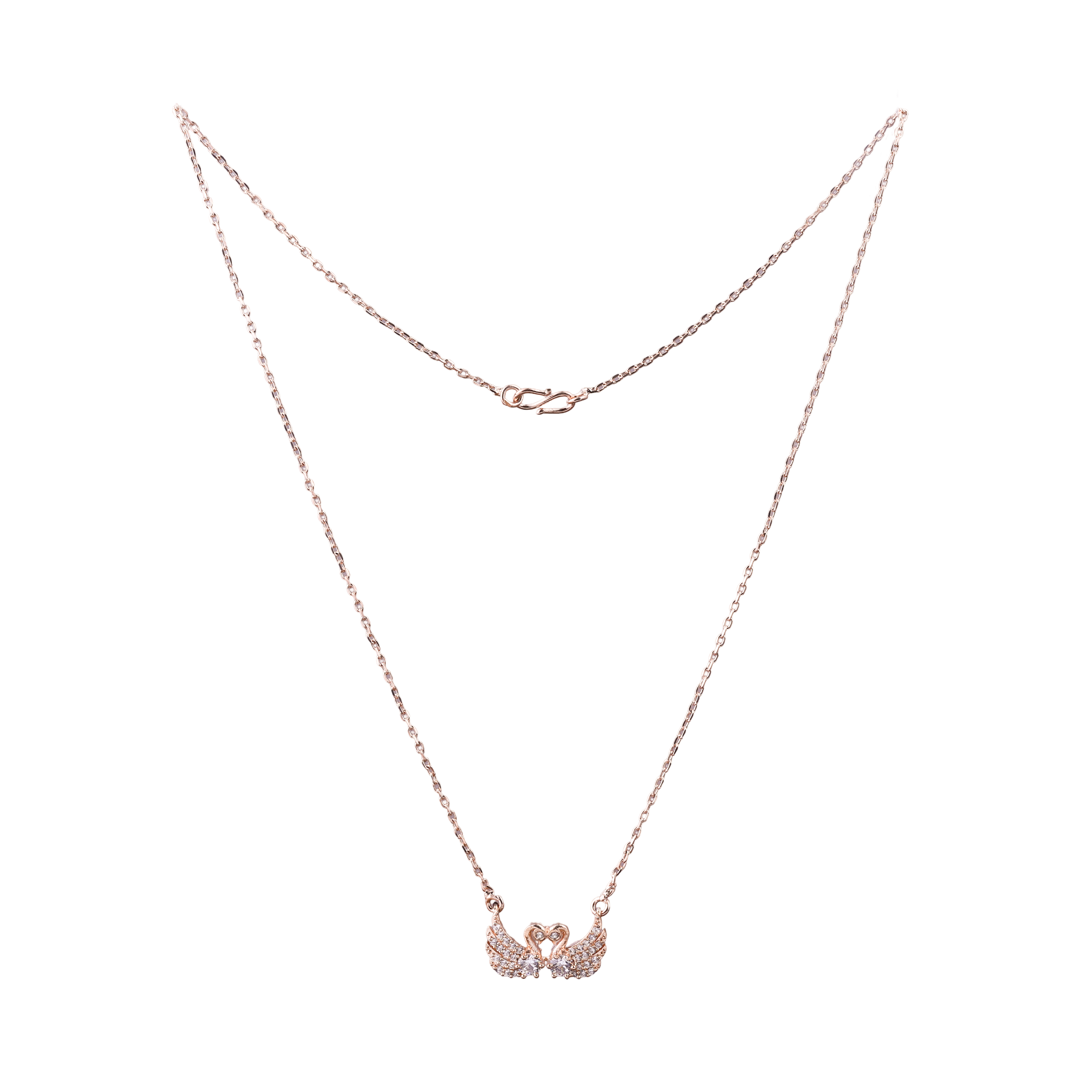 Nimoraa Twin Swan rosegold Wing Chain