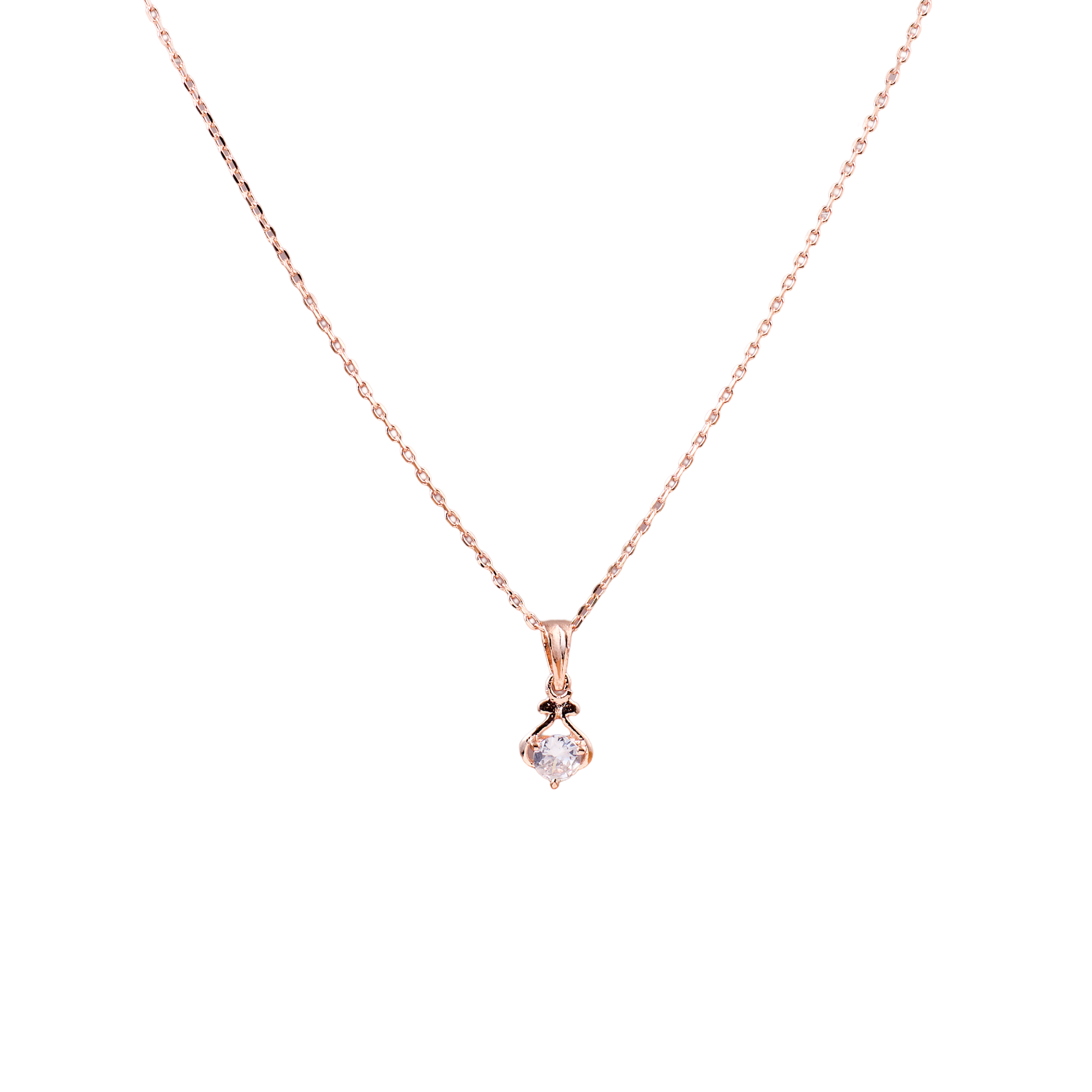 Nimoraa Solitaire rosegold Loop Drop Chain