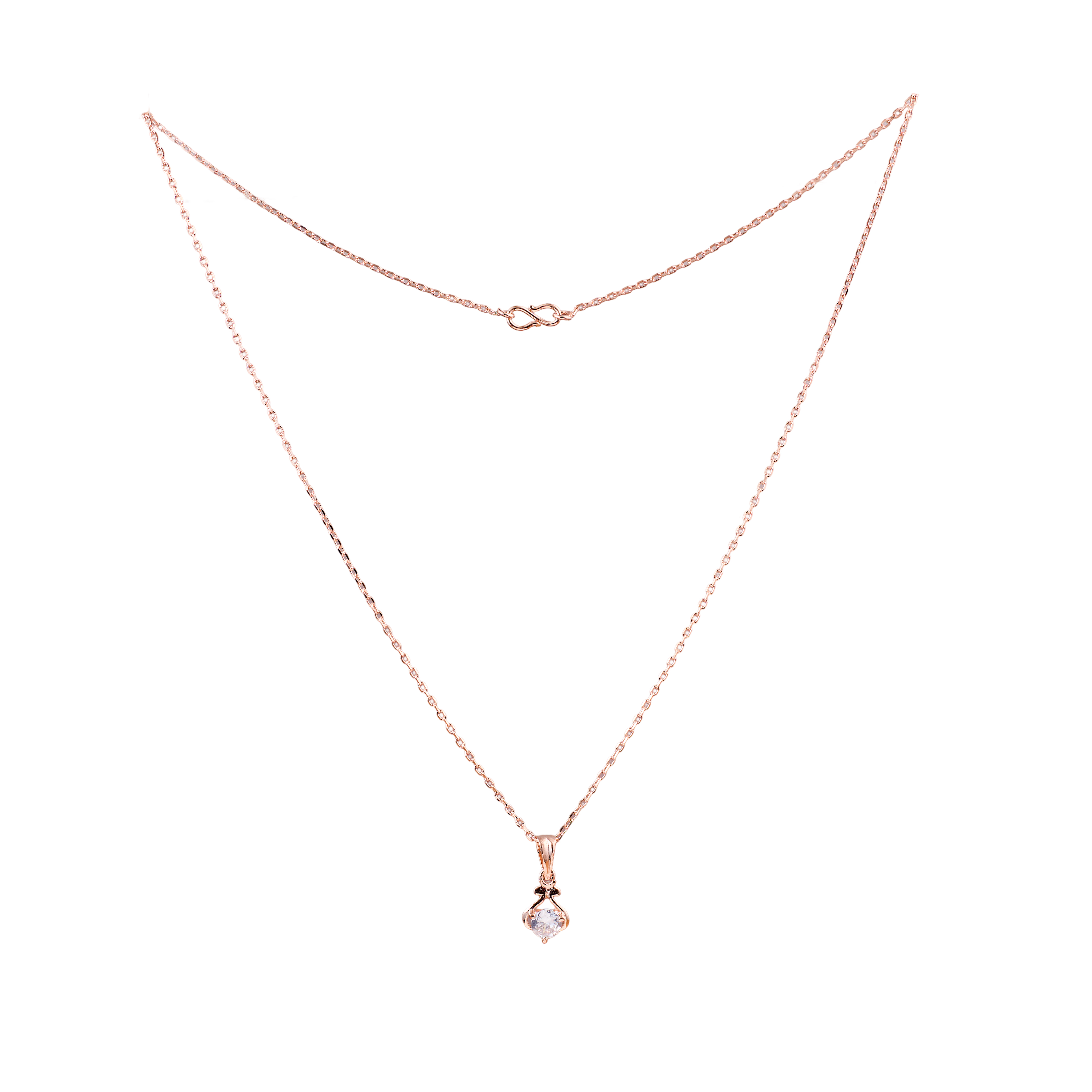 Nimoraa Solitaire rosegold Loop Drop Chain