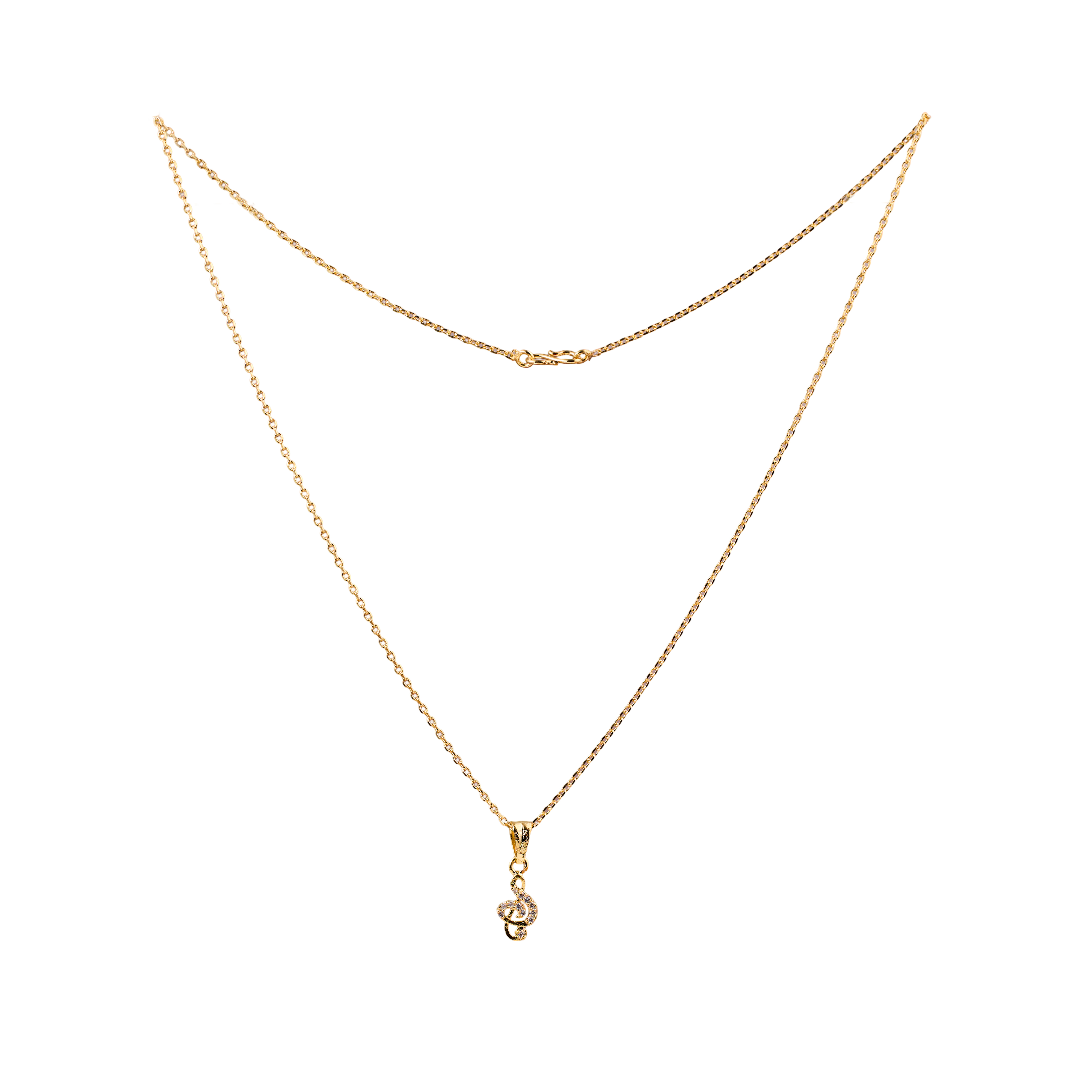 Nimoraa Gold Musical Swirl Drop Chain