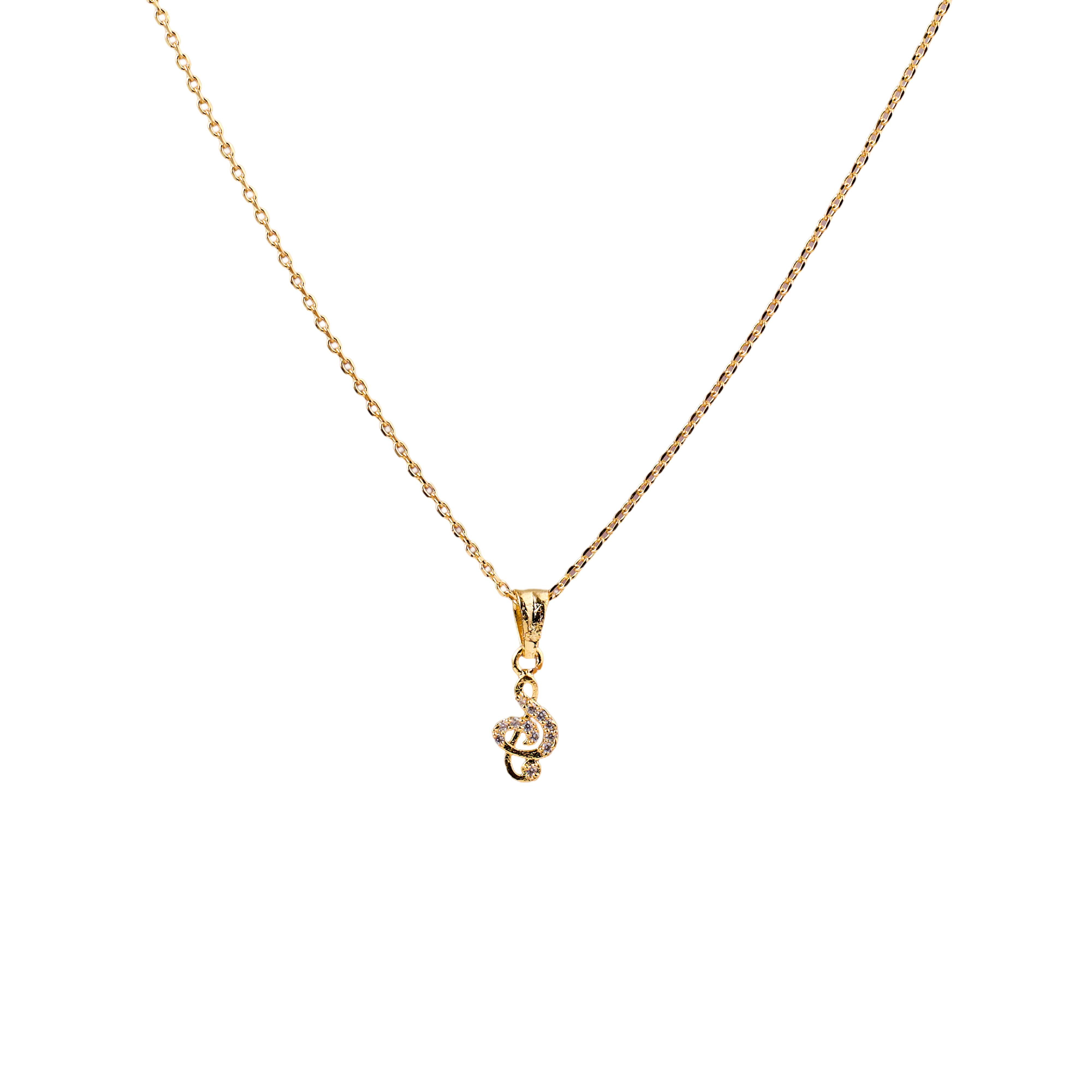 Nimoraa Gold Musical Swirl Drop Chain