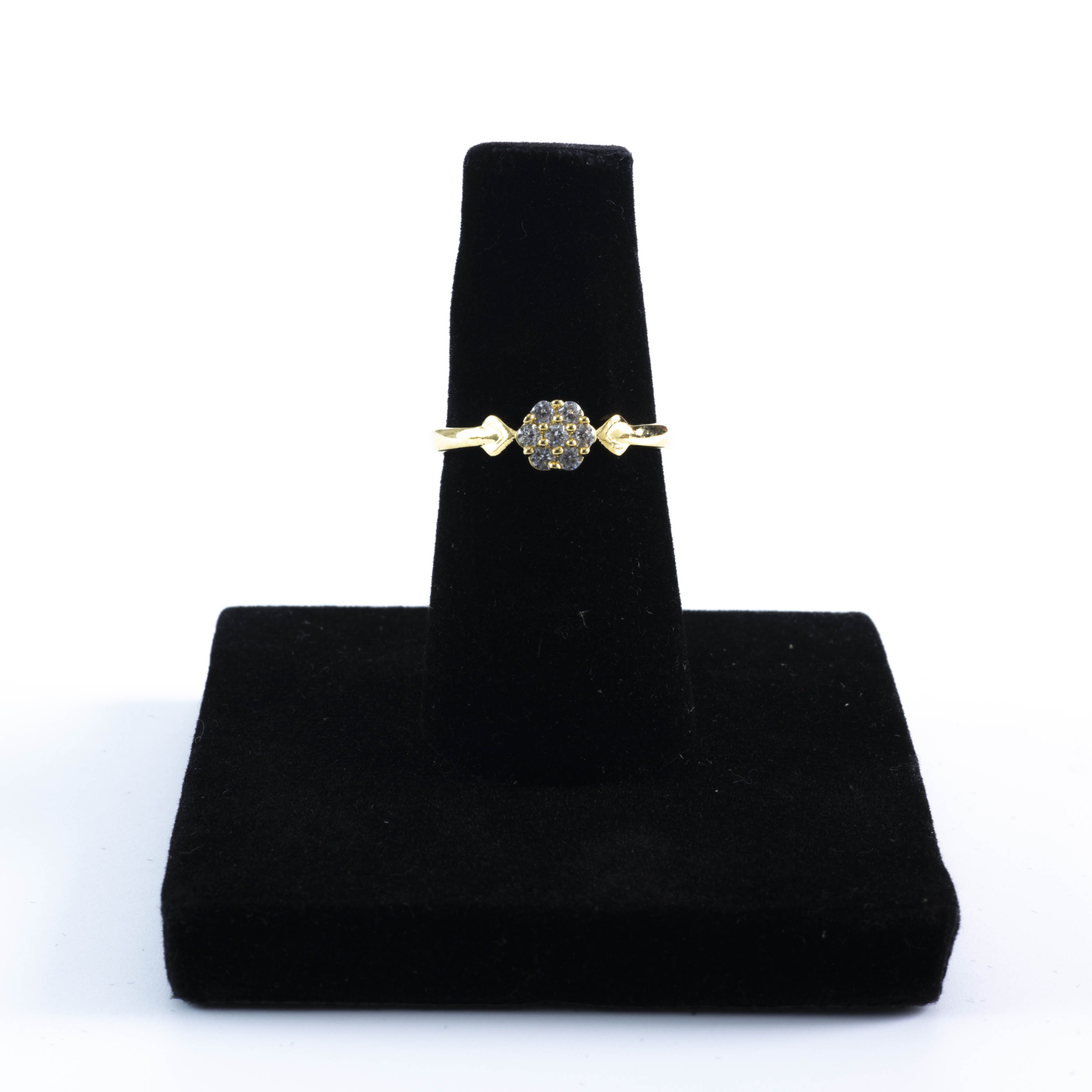 The Gold Petite Bloom Heart Ring