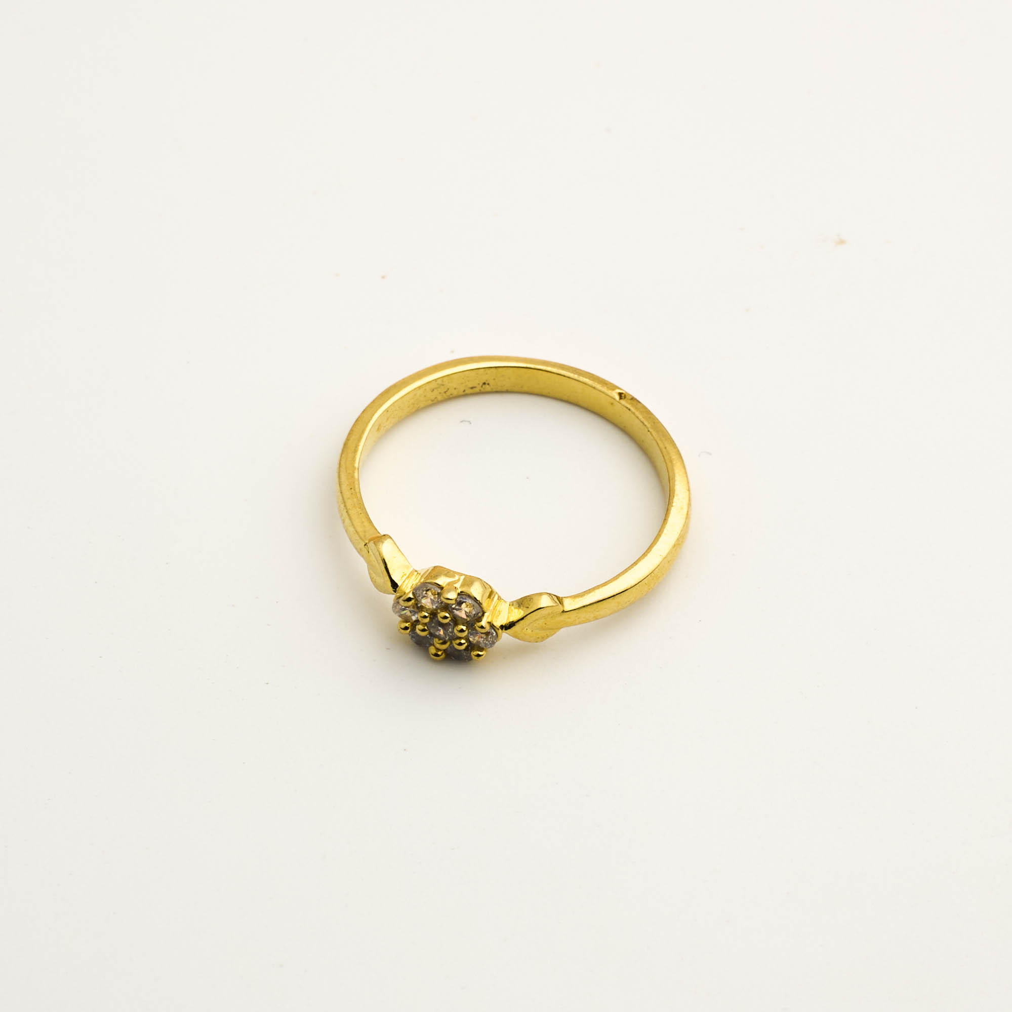 The Gold Petite Bloom Heart Ring