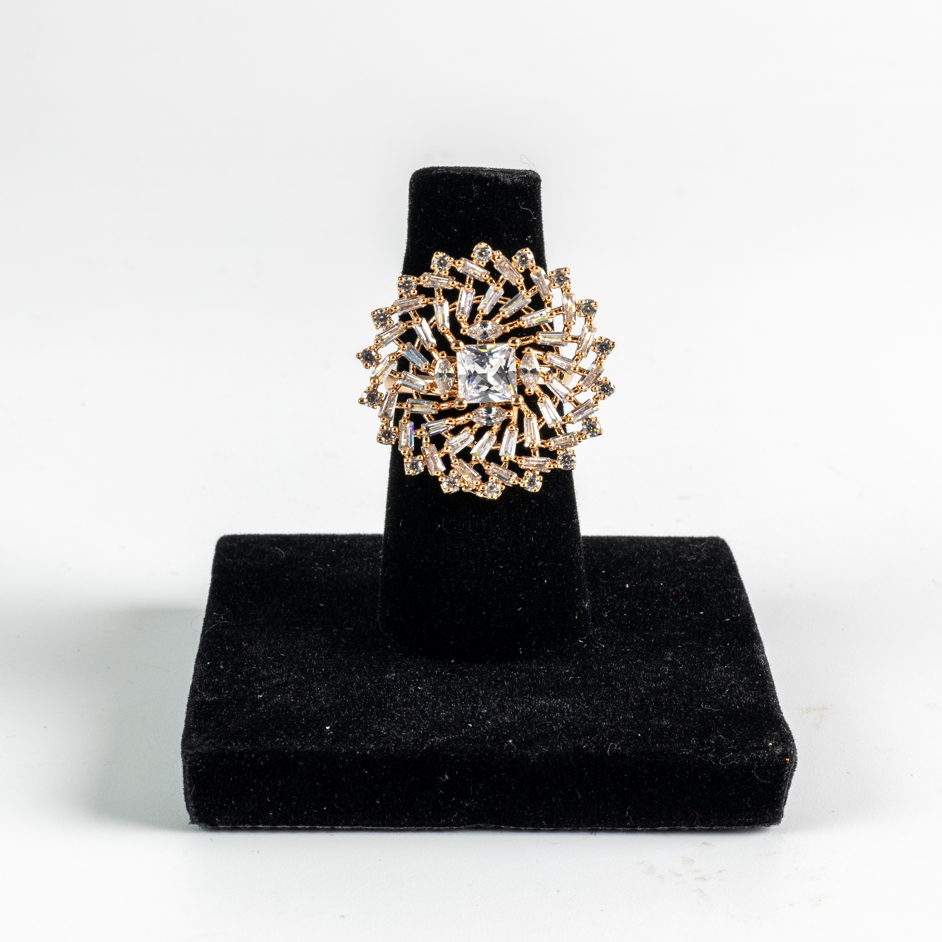 The Rosegold Sunflower Spark Ring