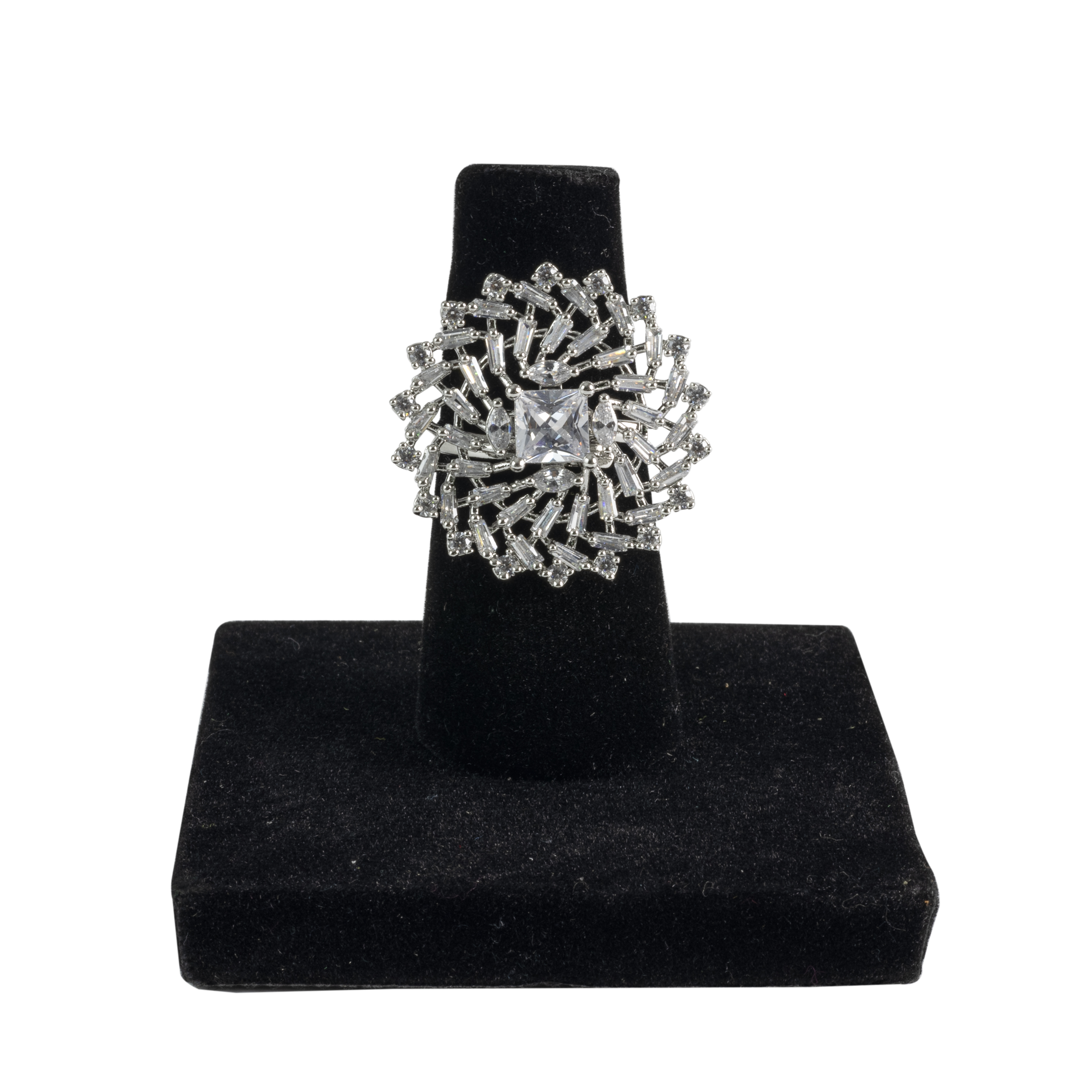 The Silver Sunflower Spark Ring