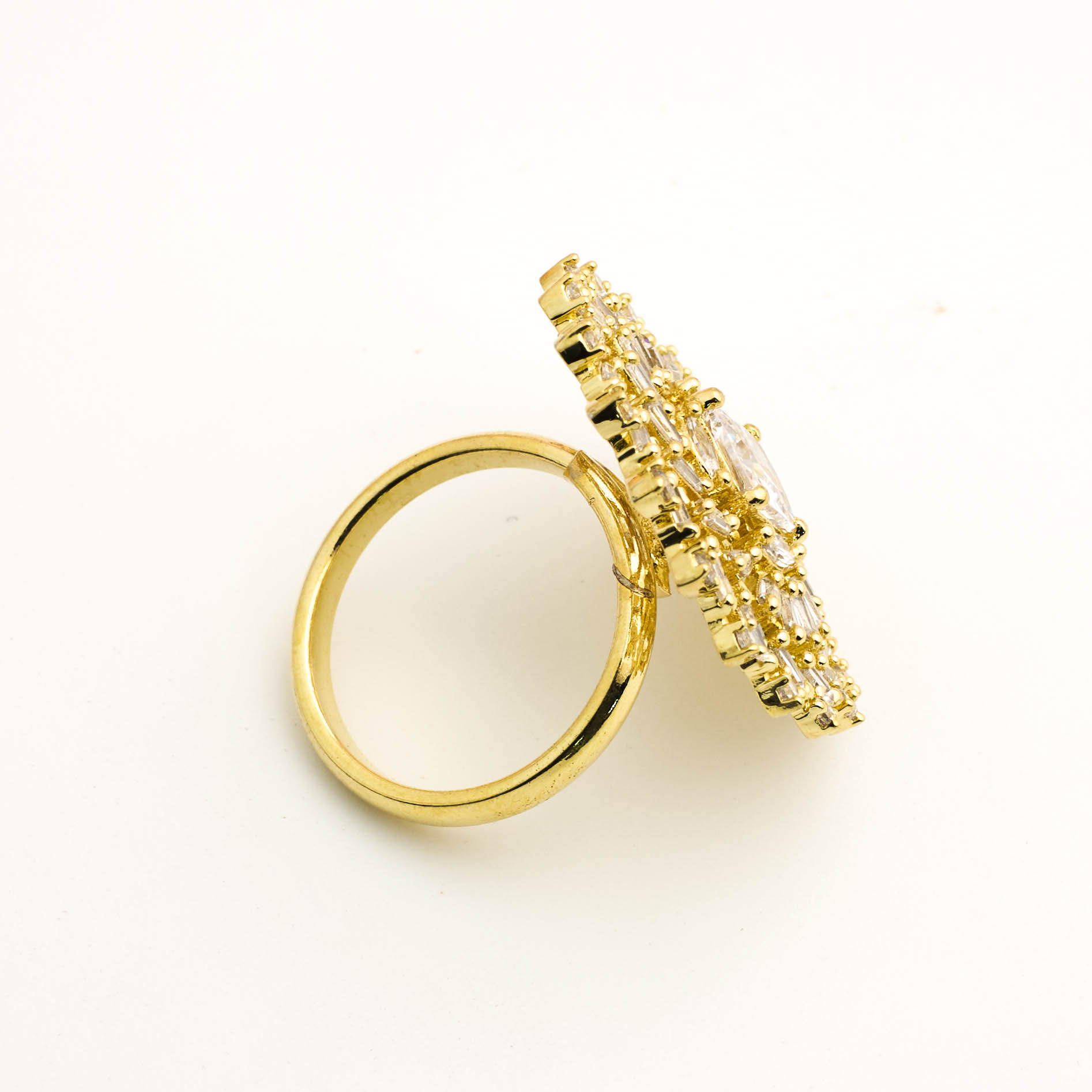 The Gold Sunflower Spark Ring