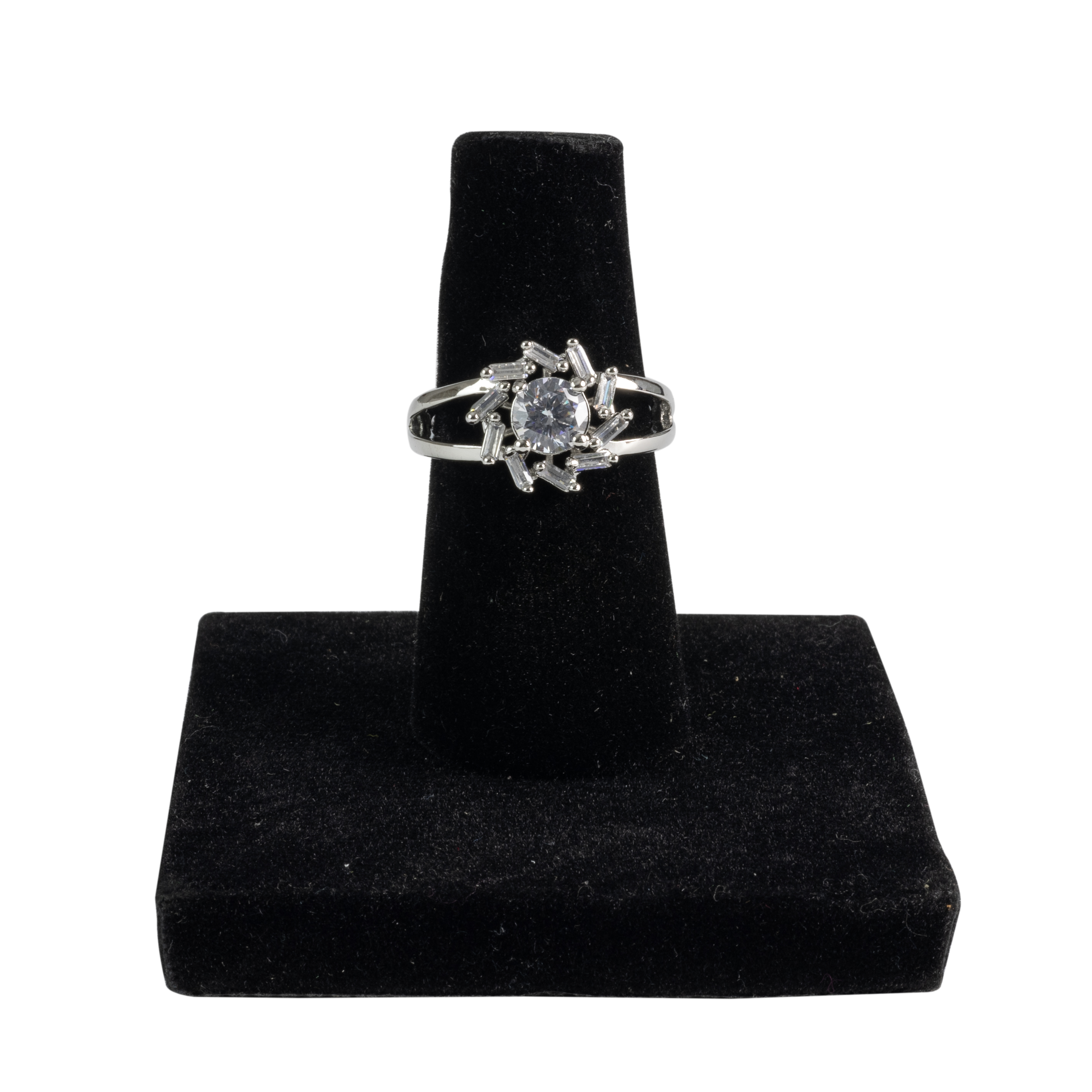 The Silver Baguette Star Solitaire