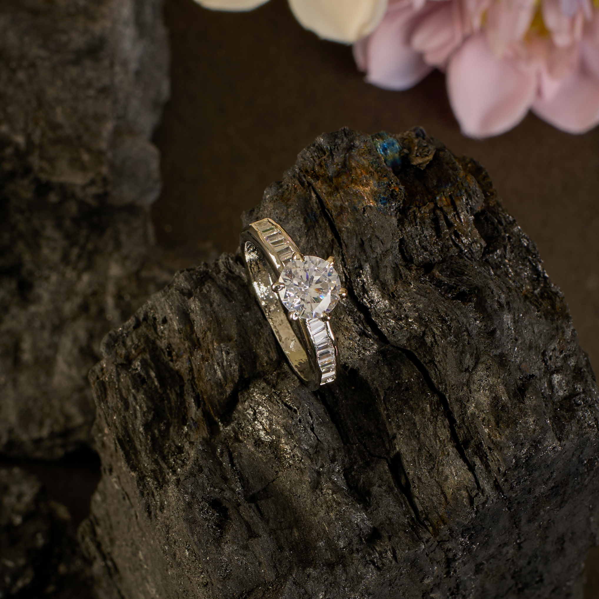 The Baguette Grace Solitaire Ring