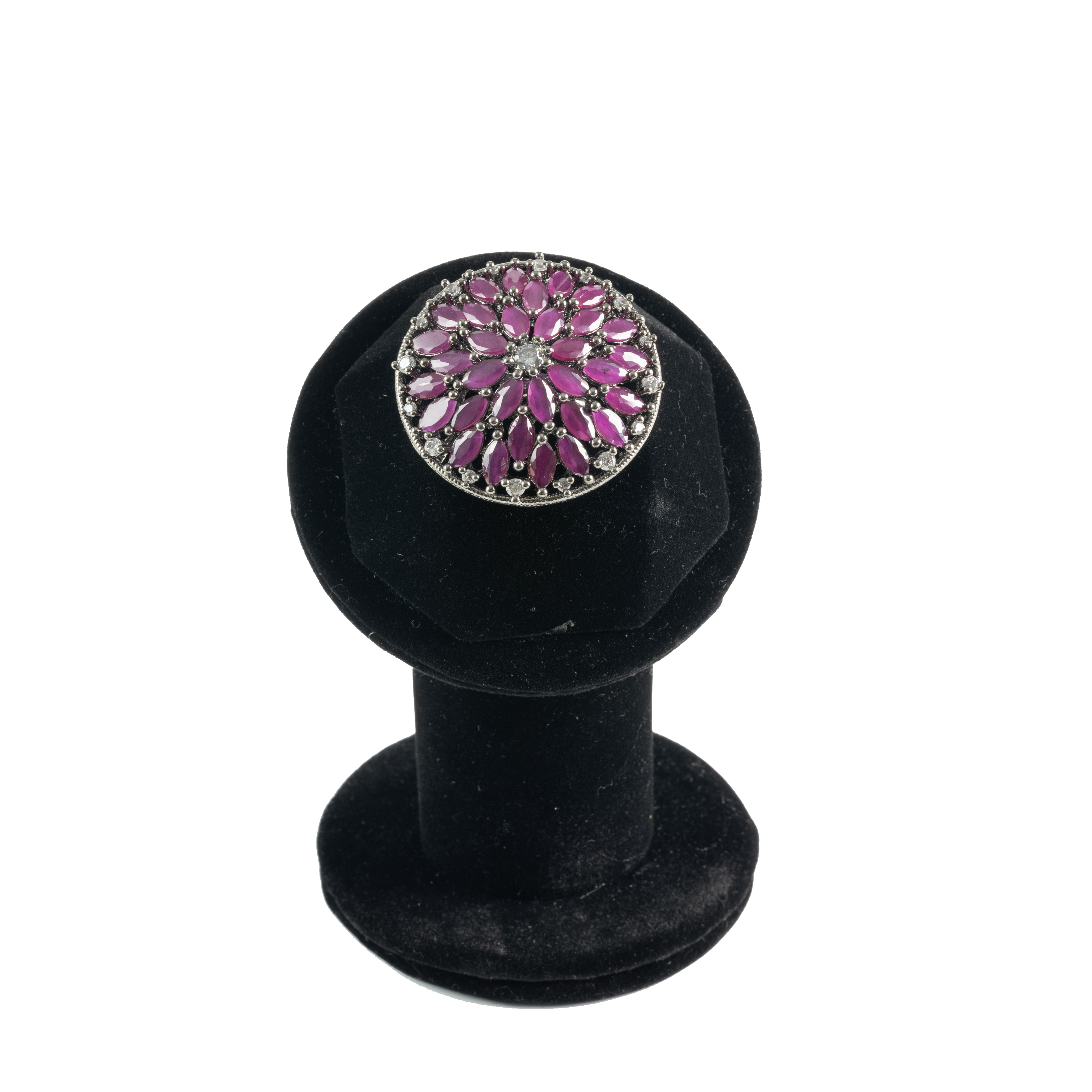 The Eyecatching Ruby Sunburst Cocktail Ring