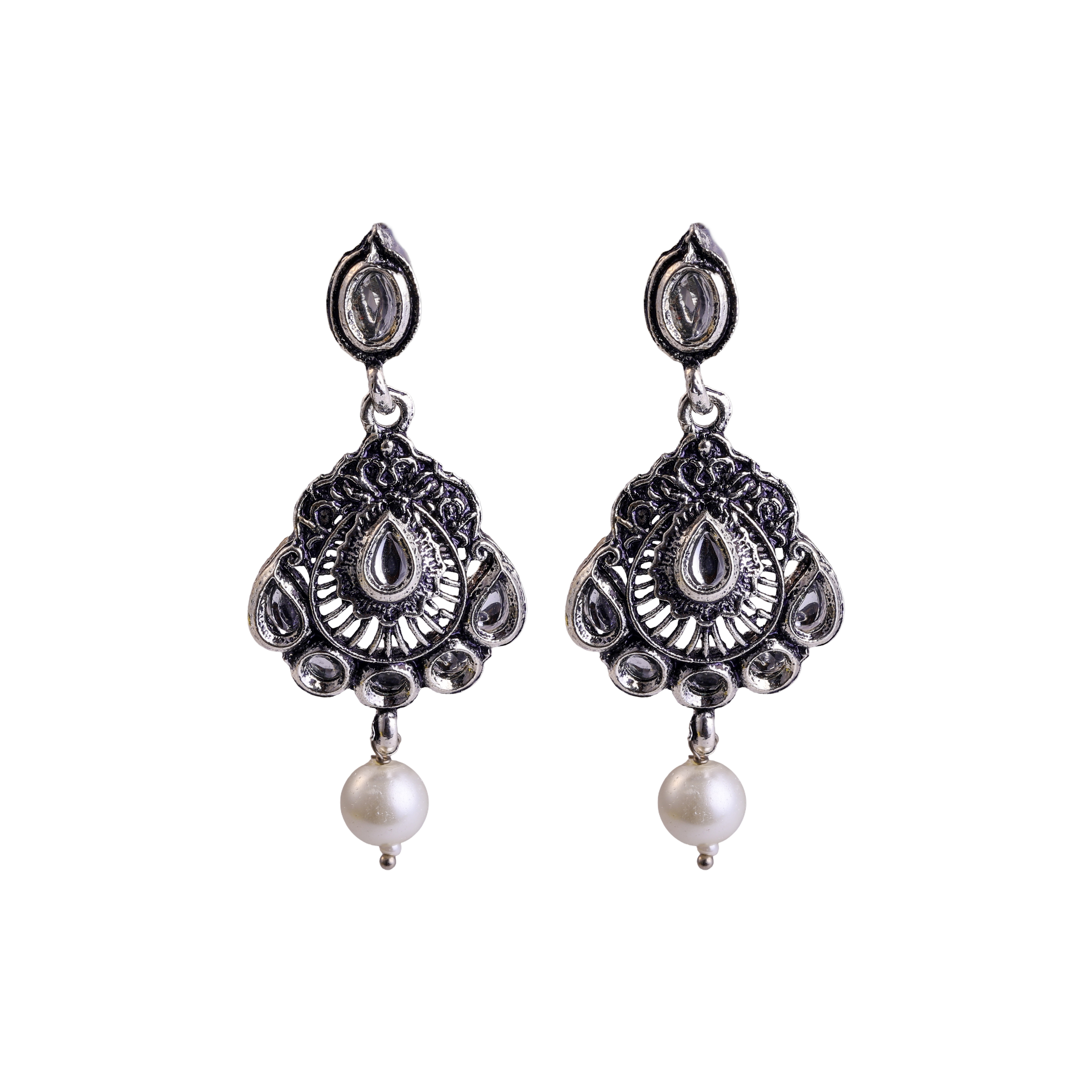 Nimoraa Serene Silver PearlDrop Choker Set